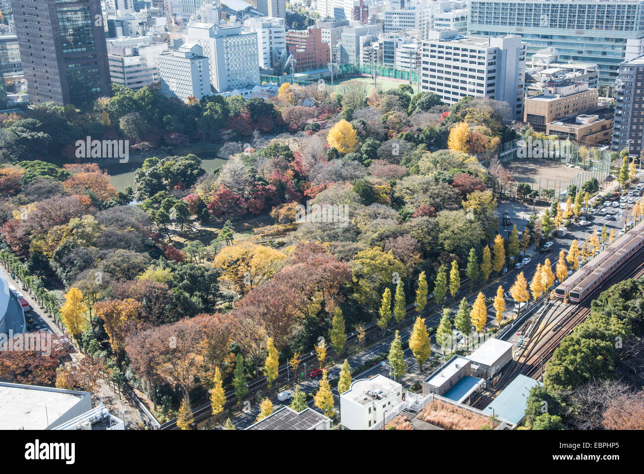 Aerial view of Koishikawa Korakuen,Bunkyoku,Tokyo,Japan Stock Photo Alamy