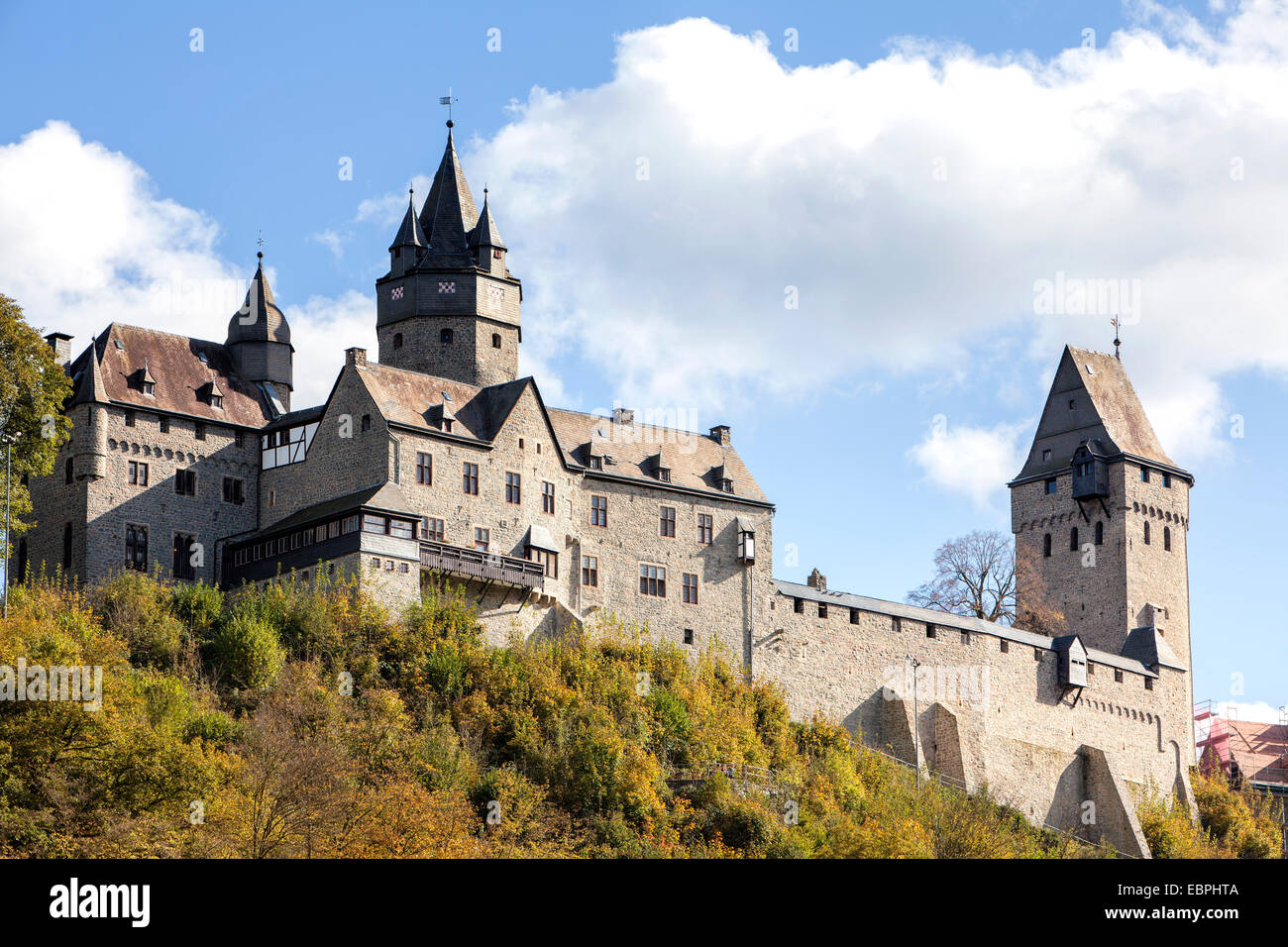 Altena Castle, Altena, Lennetal, Maerkischer Kreis, Sauerland, North Rhine-Westphalia, Germany, Europe, Burg Altena, Altena, Len Stock Photo