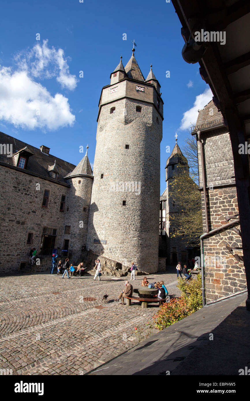 Altena Castle, Altena, Lennetal, Maerkischer Kreis, Sauerland, North Rhine-Westphalia, Germany, Europe, Burg Altena, Altena, Len Stock Photo