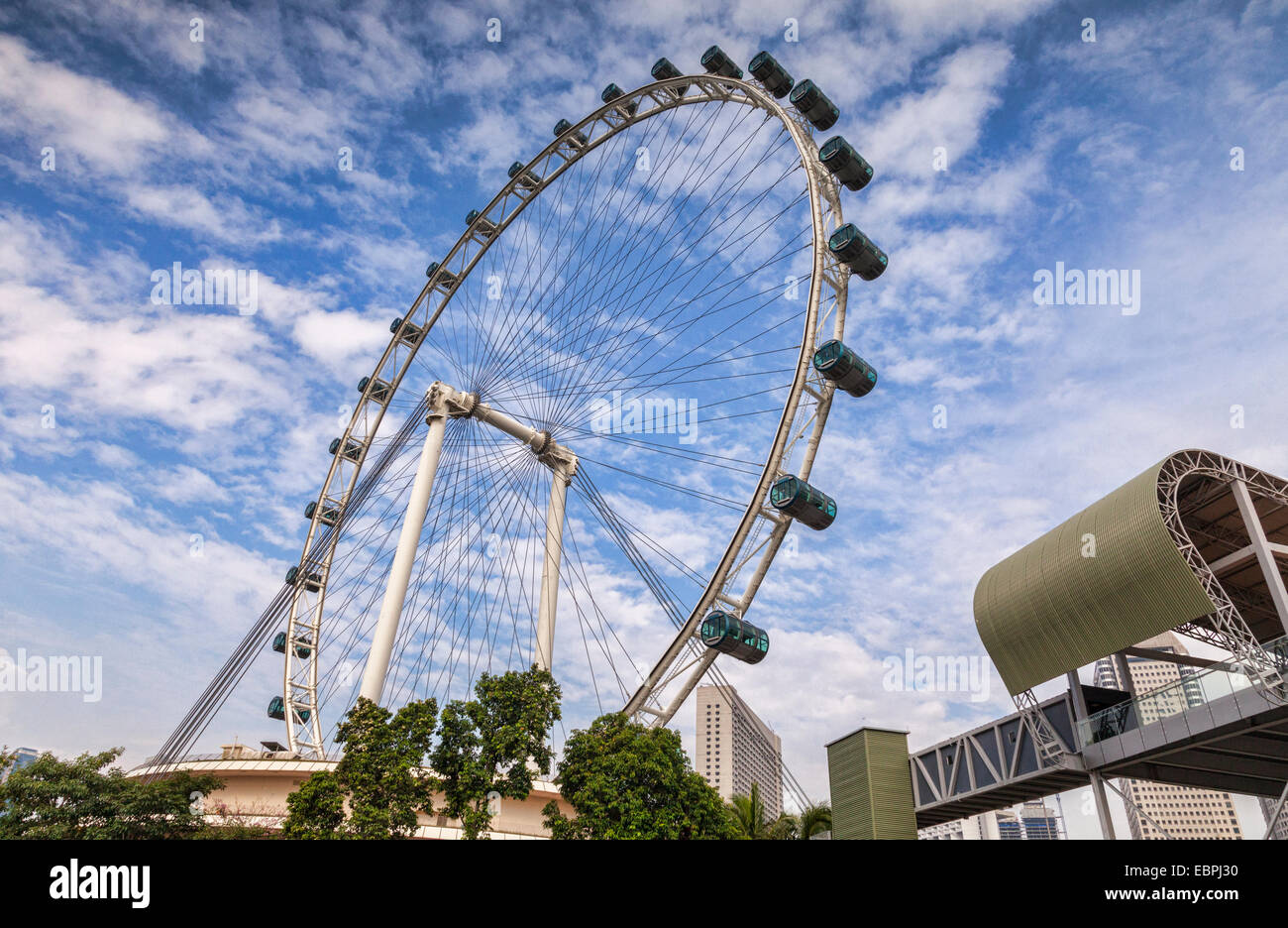 Singapore Flyer, a major tourist attraction in Singapore. Stock Photo