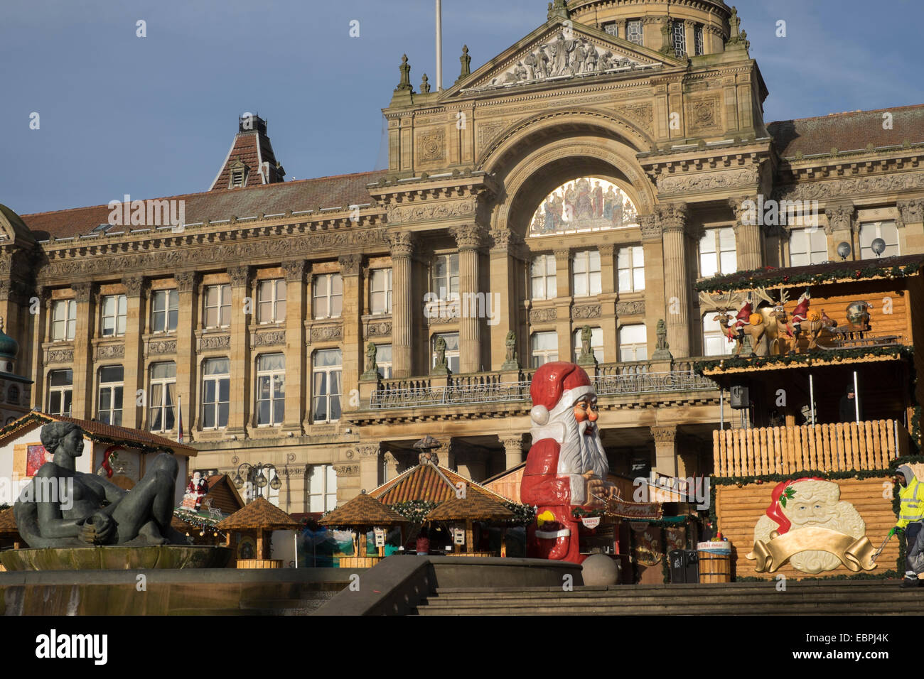 German Christmas Market in Birmingham Stock Photo Alamy