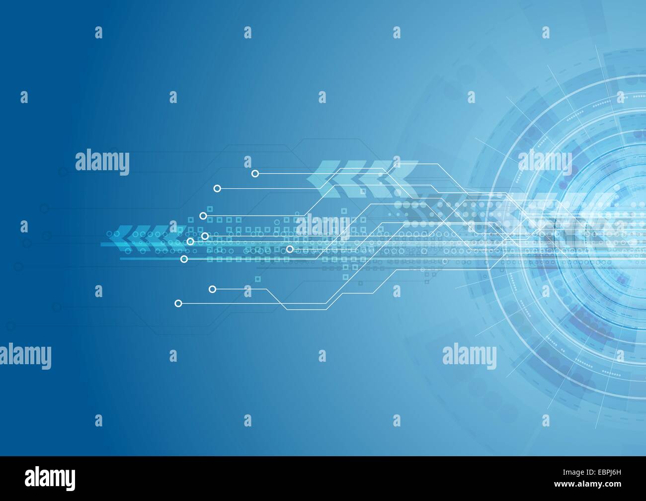 Blue bright hi-tech circuit board background. Vector design Stock Photo ...