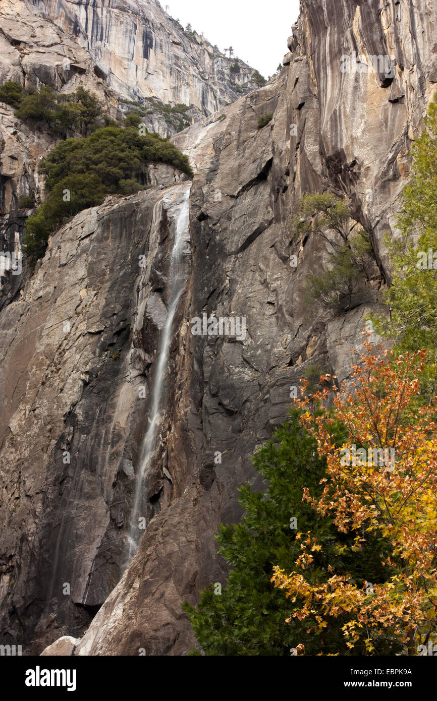 Lower Yosemite Fall. Yosemite Valley, Yosemite National Park, Mariposa County, California, USA Stock Photo