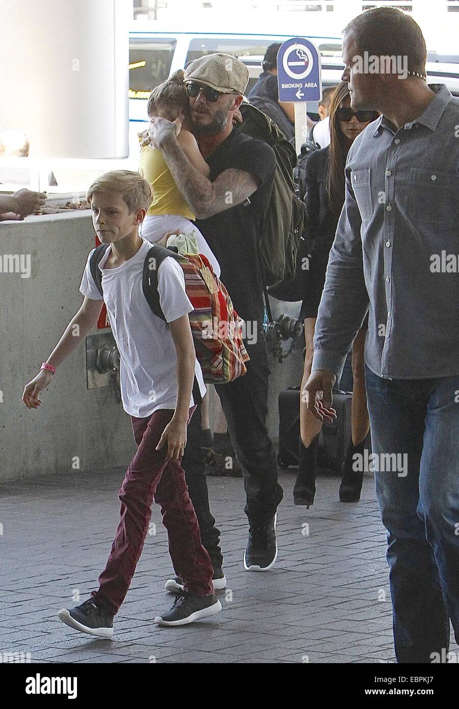 Victoria Beckham (Carrying An Hermes Kelly Bag), David Beckham Out And  About For Lax Airport Arrival, Lax Airport, Los 