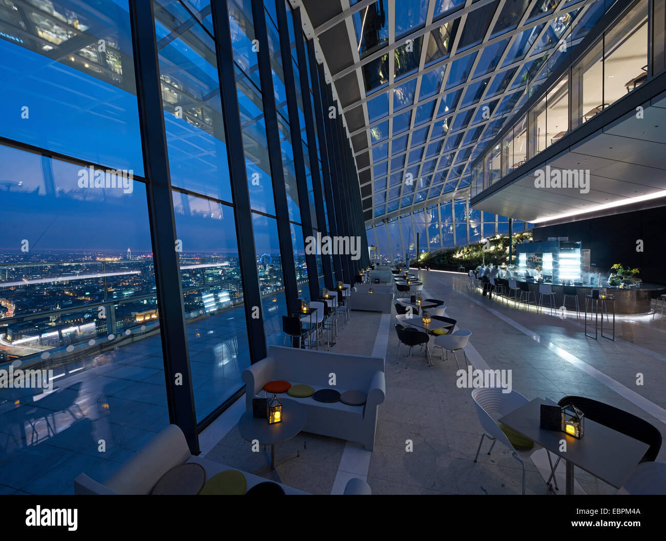 The Sky Garden, 20 Fenchurch Street, London, United Kingdom. Architect Rafael Vinoly, 2014