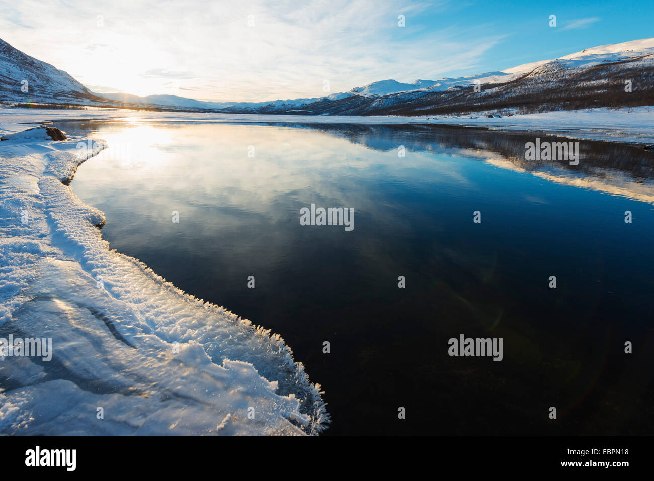 Lake, Abisko National Park, Sweden, Scandinavia, Europe Stock Photo