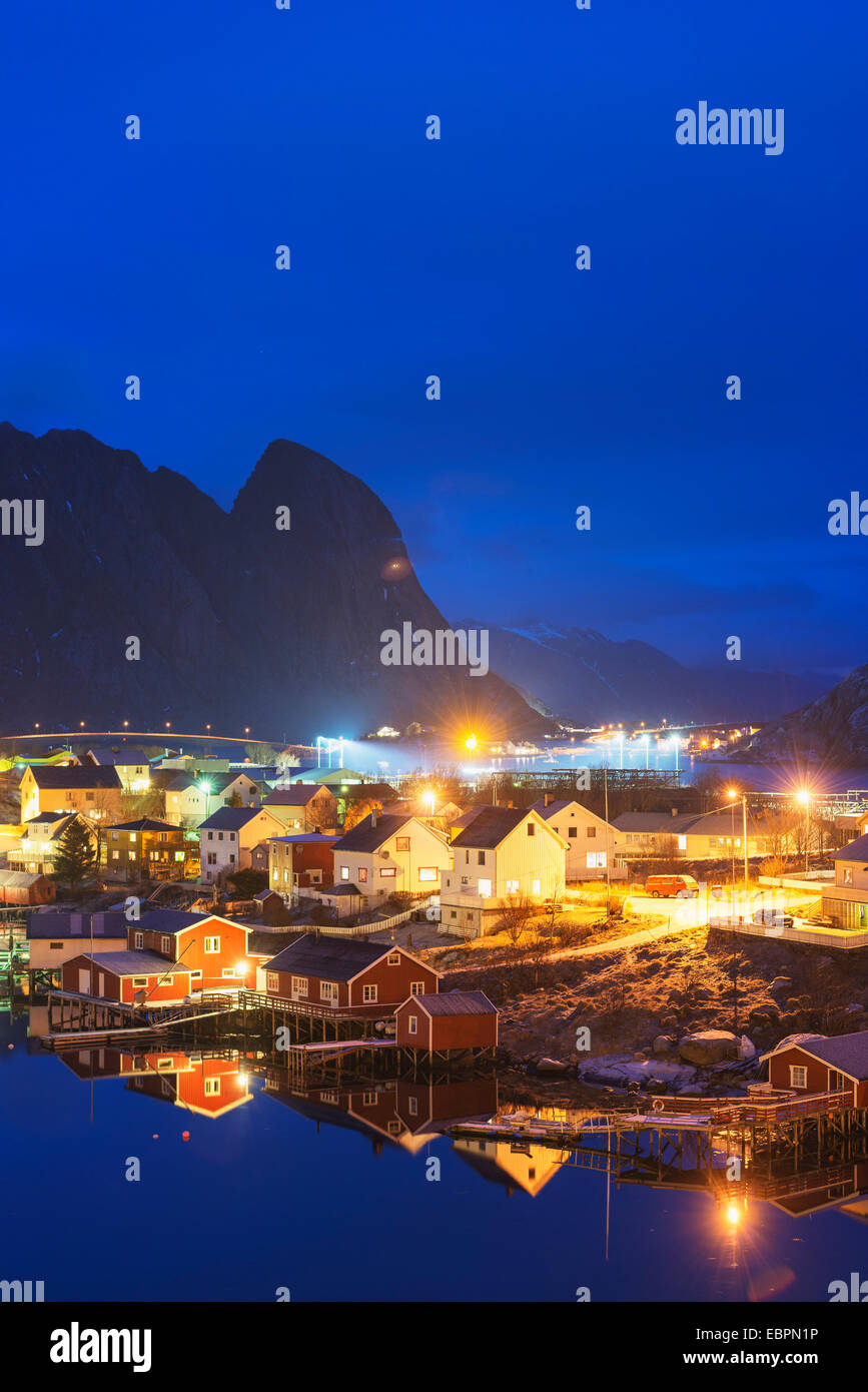 Reine waterfront, Moskenesoy, Lofoten Islands, Norway, Scandinavia, Europe Stock Photo