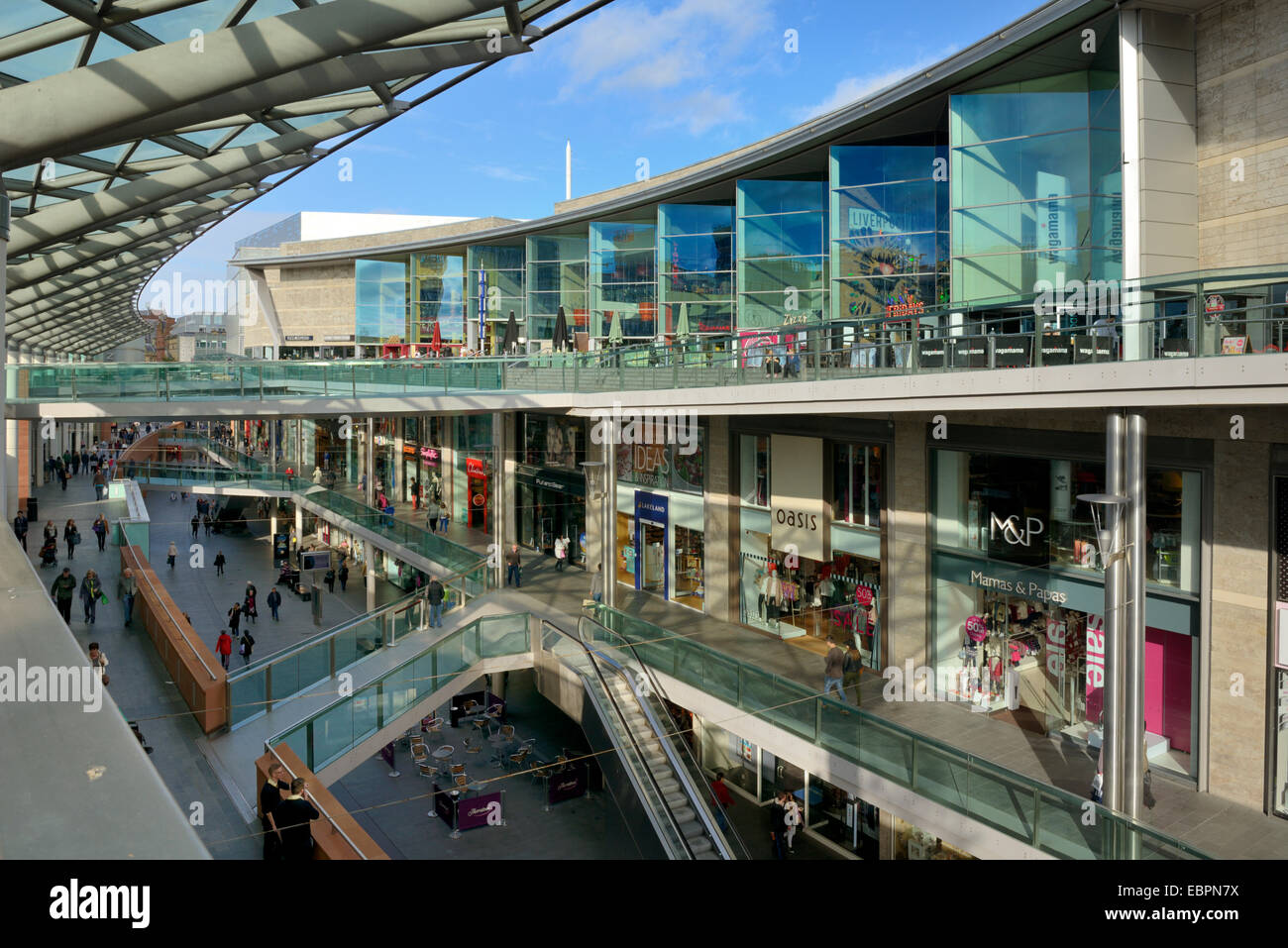 Liverpool One Shopping Complex, Liverpool, Merseyside, England, United Kingdom, Europe Stock Photo