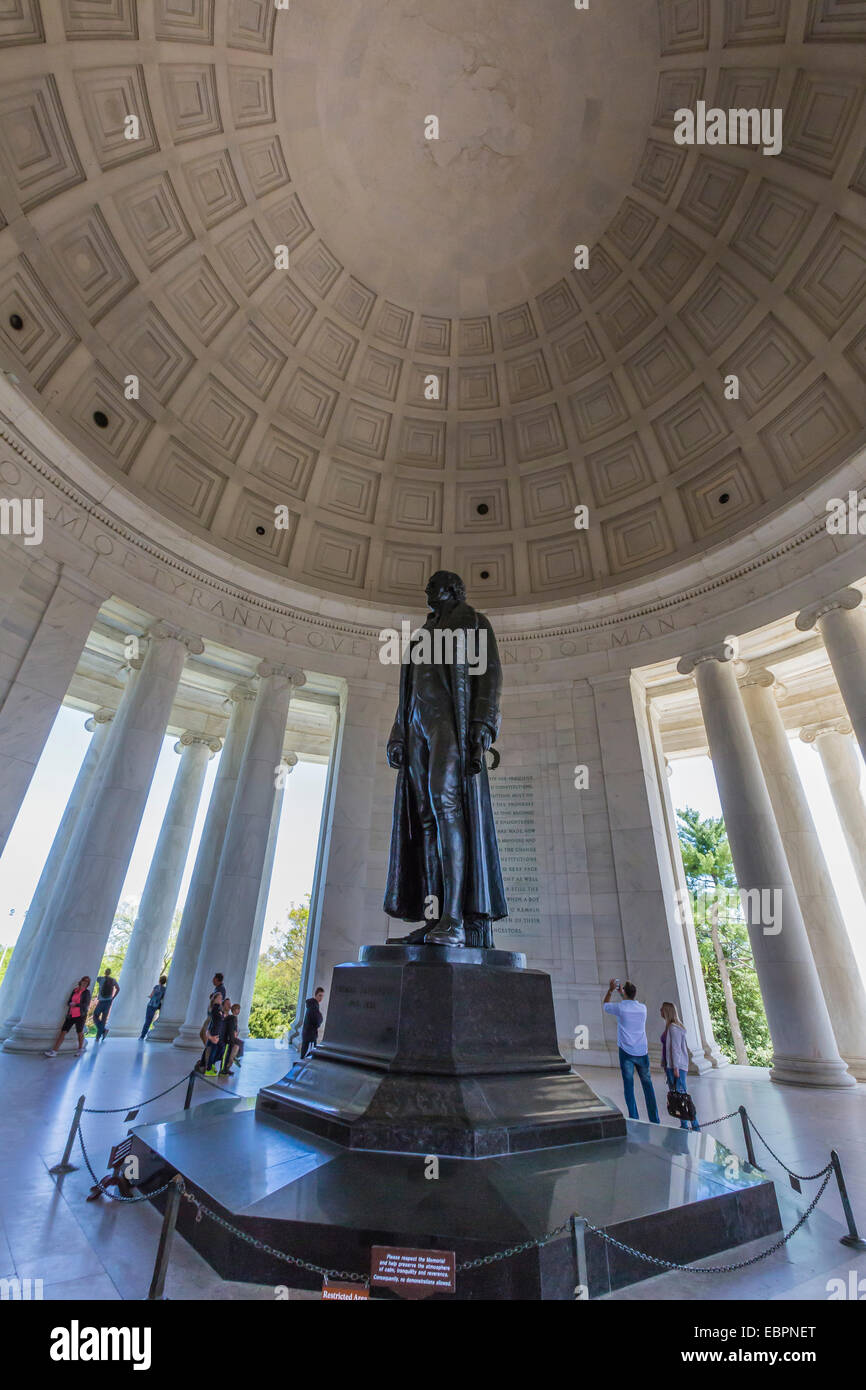 Inside the rotunda at the Jefferson Memorial, Washington D.C., United States of America, North America Stock Photo