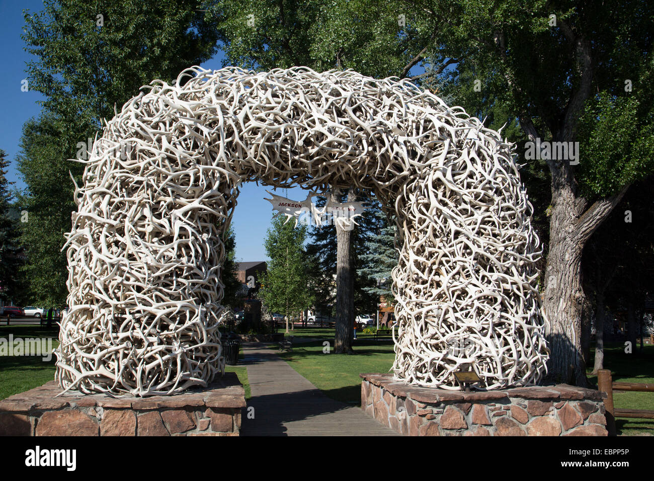 Elk Antler Arch, Town Square, Jackson Hole, Wyoming, United States of
