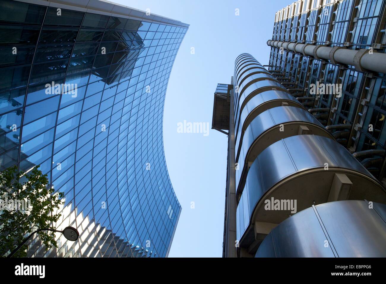 Lloyds and Willis buildings, financial district, City of London, England, United Kingdom, Europe Stock Photo