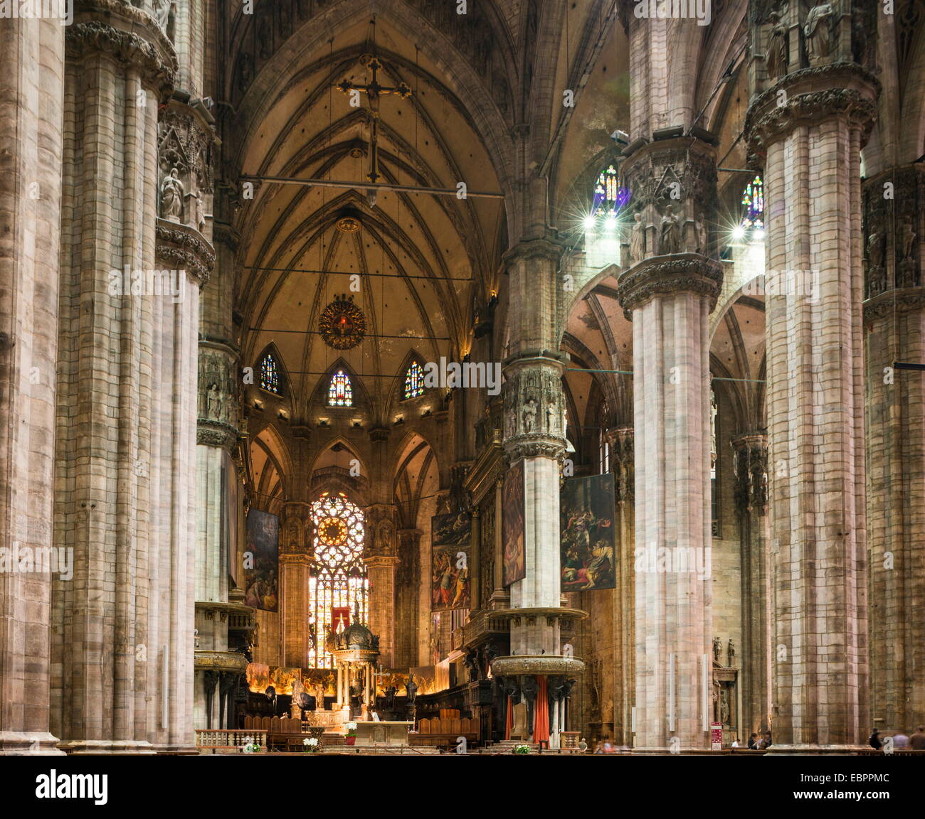 Interior Of Milan Cathedral Piazza Duomo Milan Lombardy Italy Stock Photo Alamy