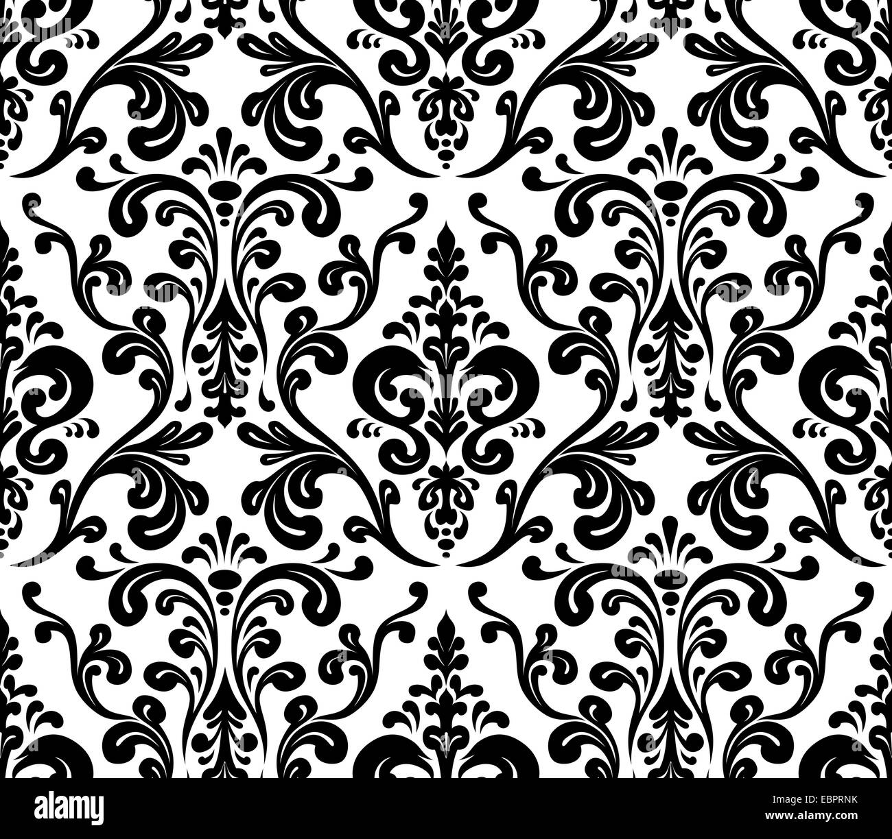 Black And White Damask