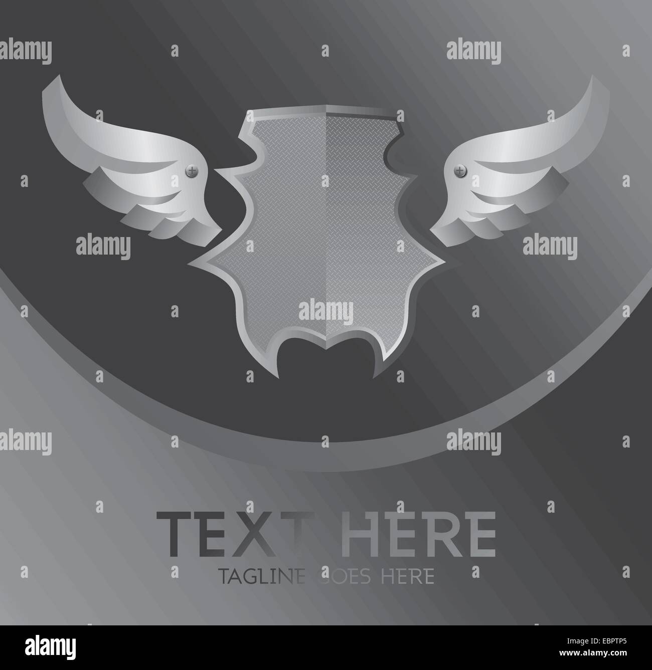 silver shield wing Stock Vector Image & Art - Alamy