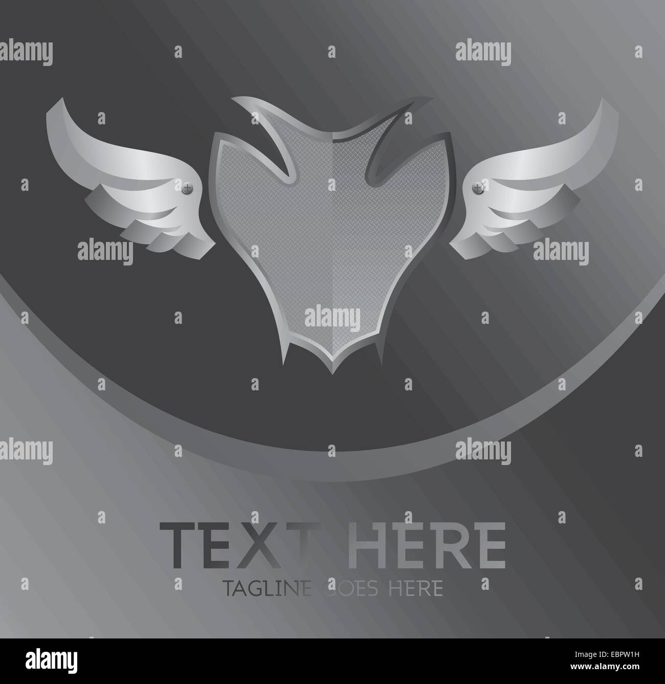 silver shield wing Stock Vector Image & Art - Alamy