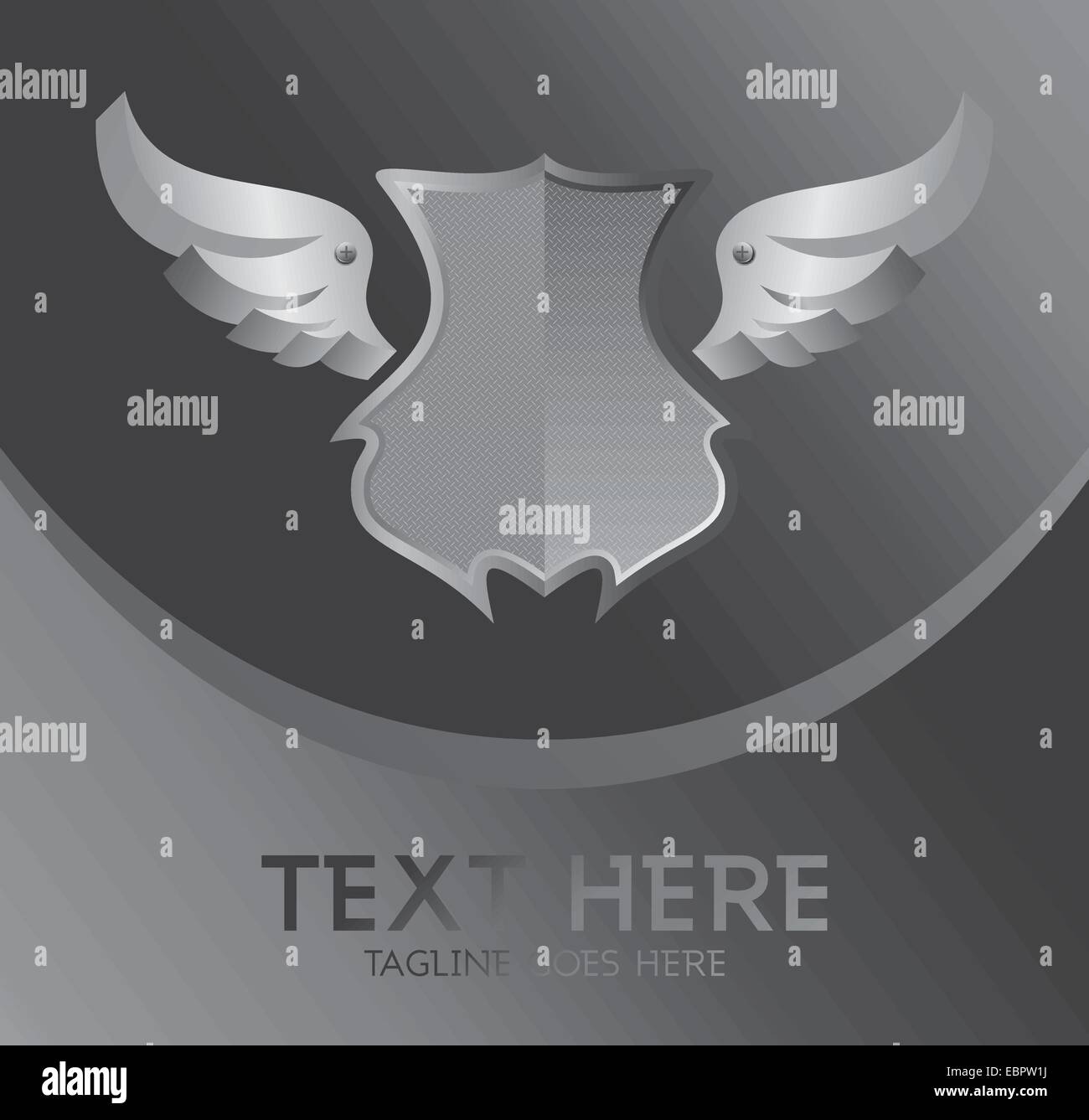 silver shield wing Stock Vector Image & Art - Alamy