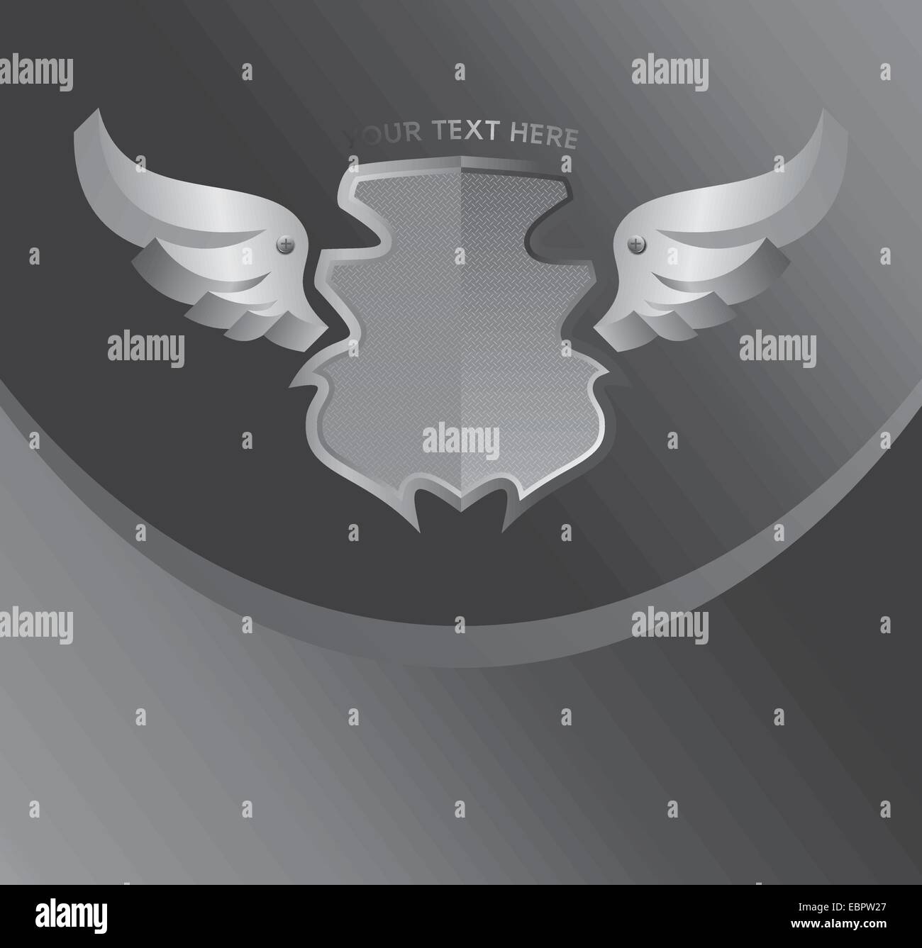 silver shield wing Stock Vector Image & Art - Alamy