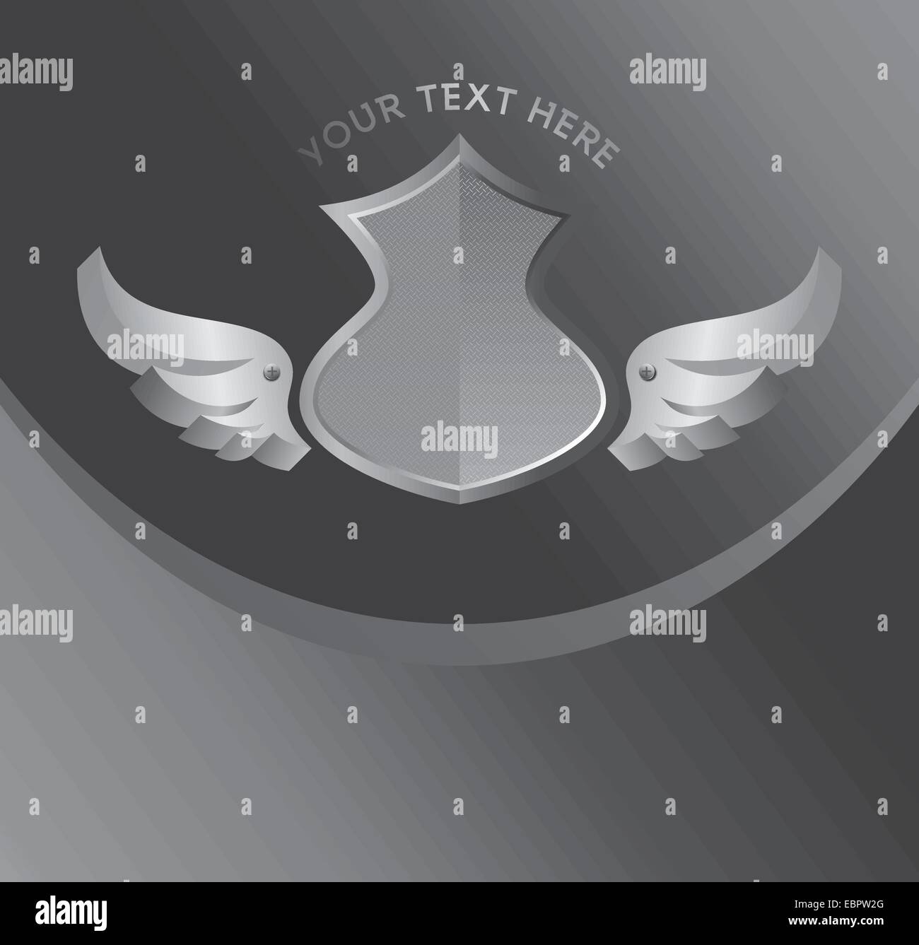 silver shield wing Stock Vector Image & Art - Alamy