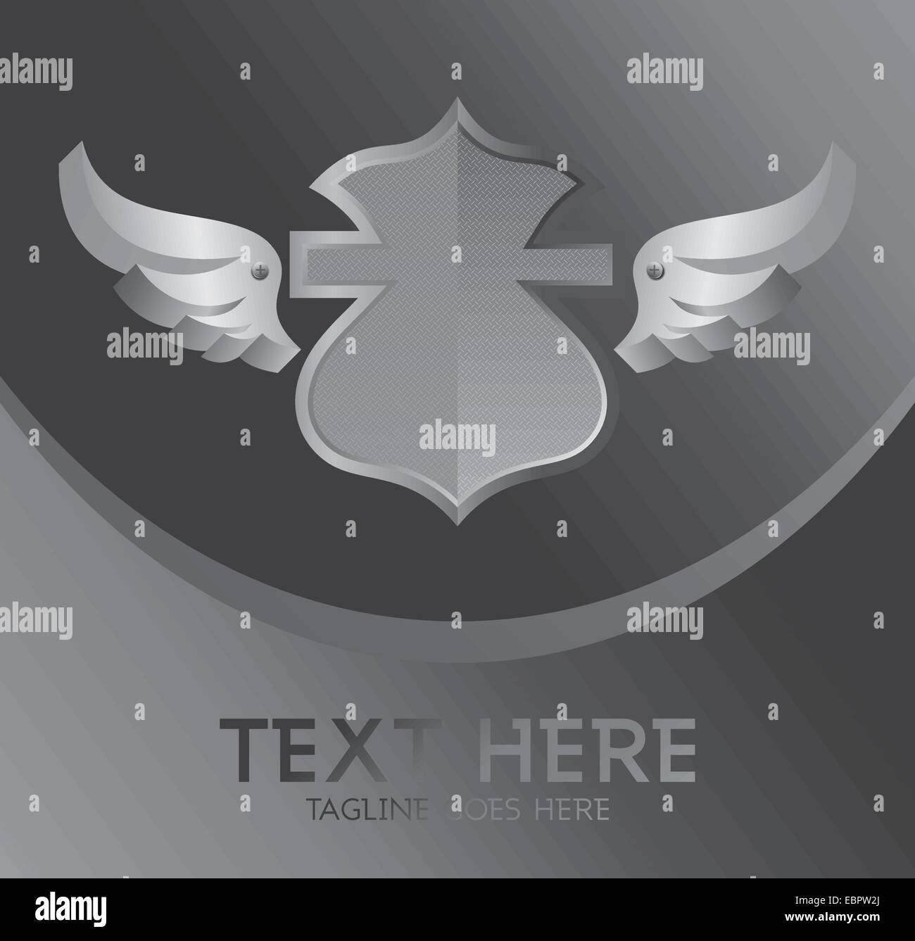 silver shield wing Stock Vector Image & Art - Alamy