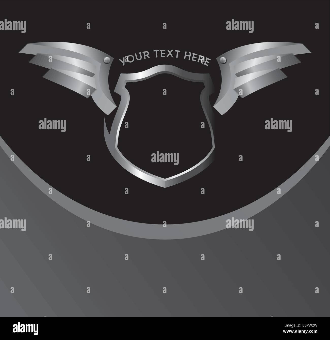 silver shield wing Stock Vector Image & Art - Alamy
