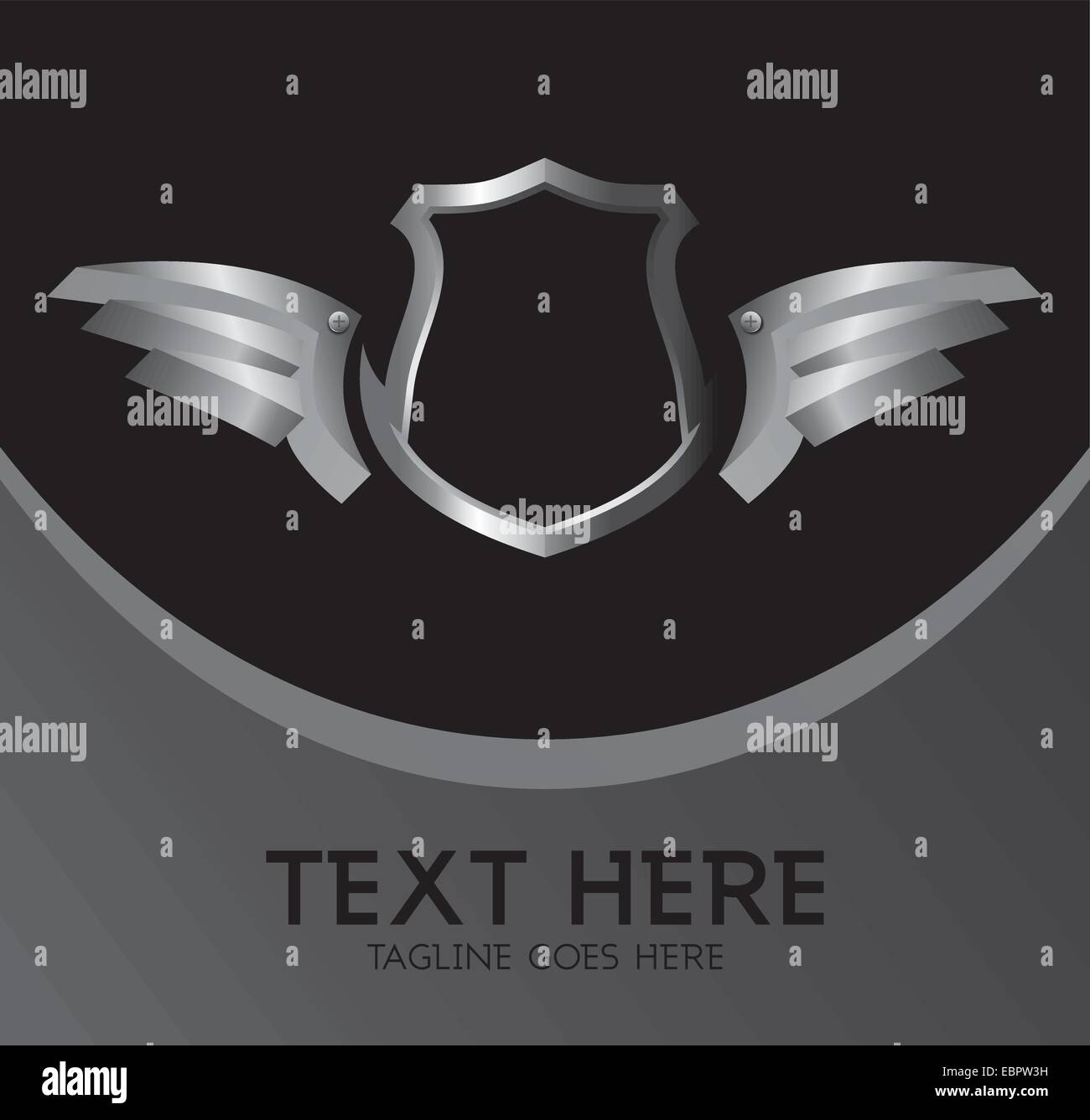 silver shield wing Stock Vector Image & Art - Alamy