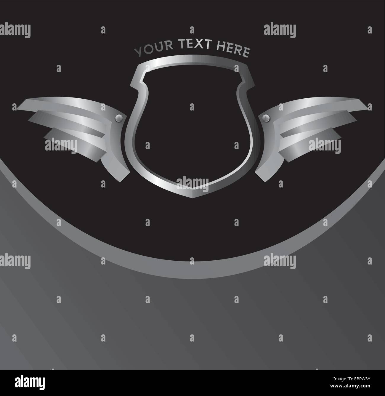 silver shield wing Stock Vector Image & Art - Alamy