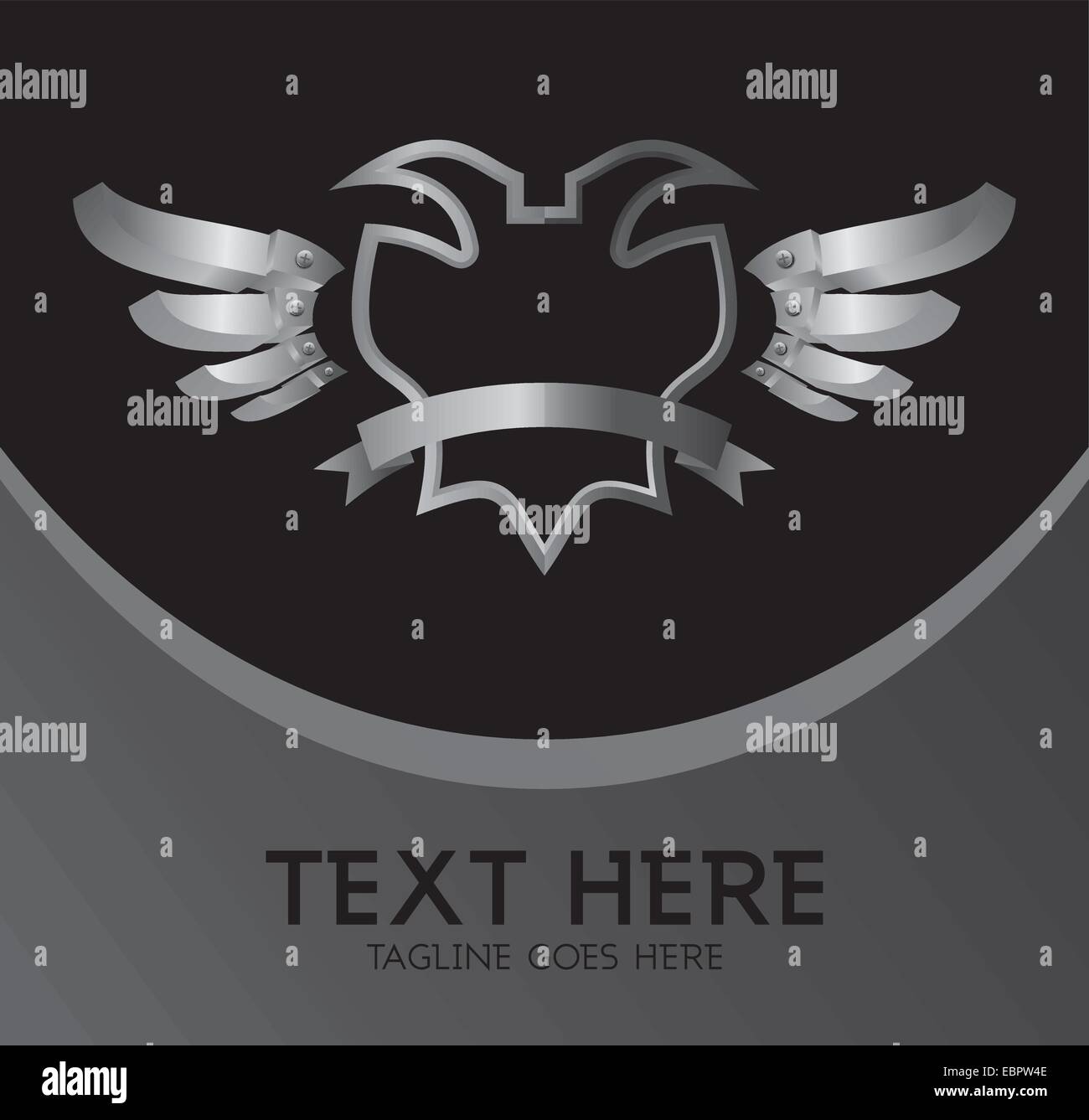 silver shield wing Stock Vector Image & Art - Alamy