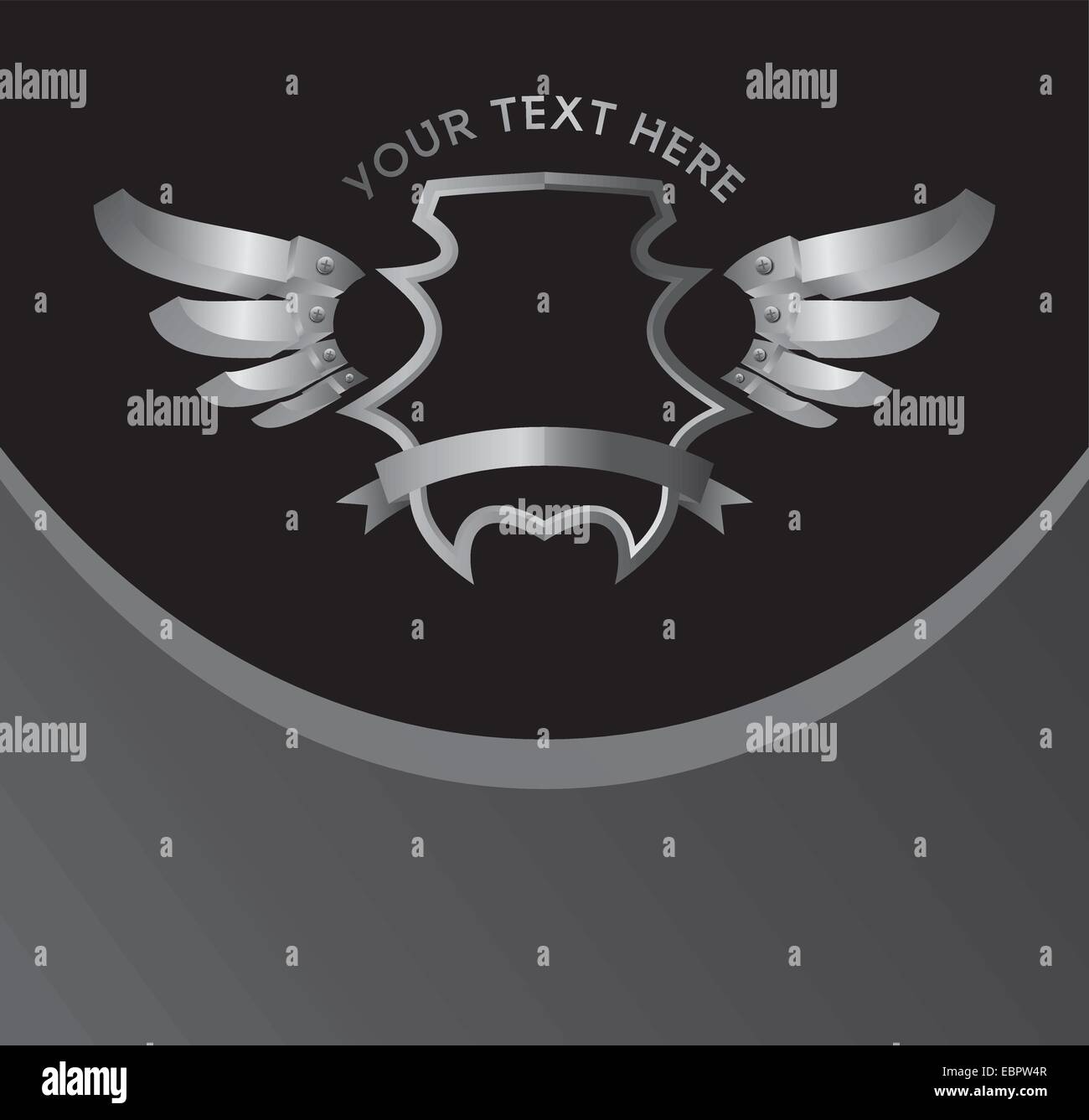 silver shield wing Stock Vector Image & Art - Alamy