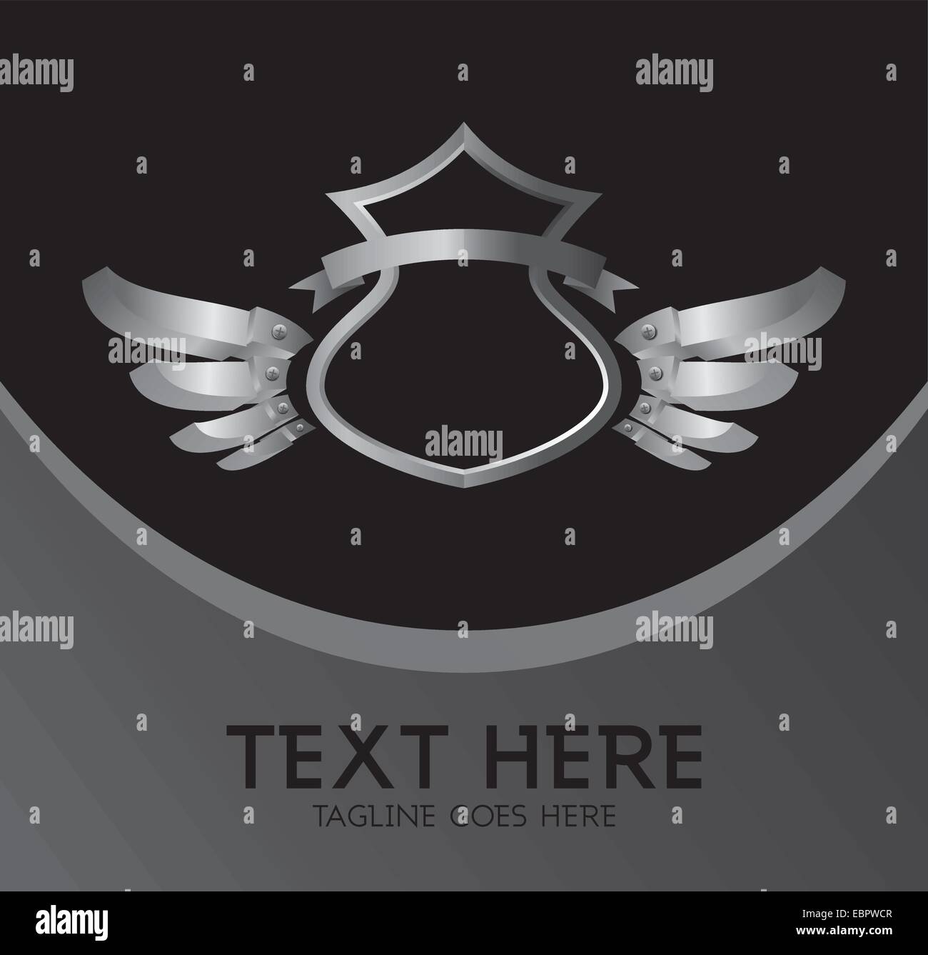 silver shield wing Stock Vector Image & Art - Alamy