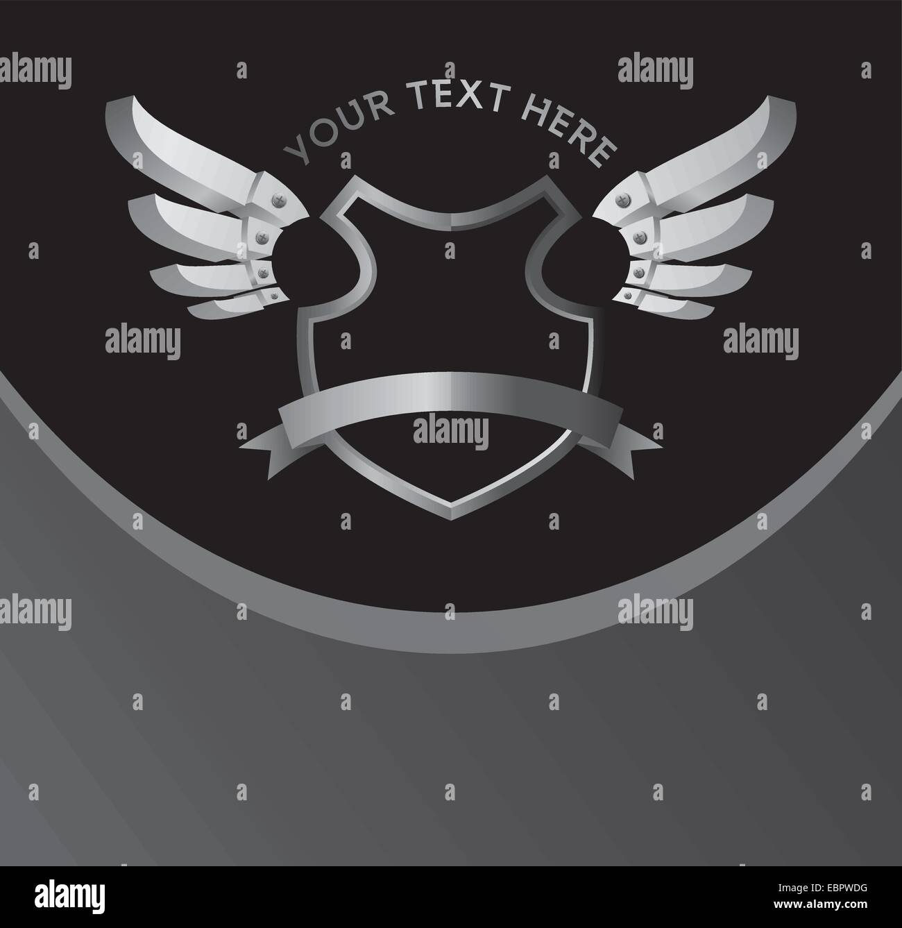 silver shield wing Stock Vector Image & Art - Alamy