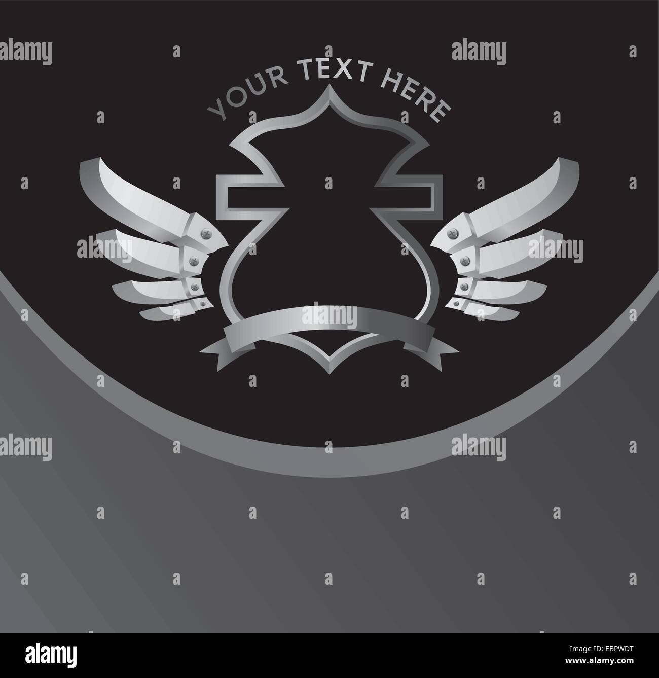 silver shield wing Stock Vector Image & Art - Alamy