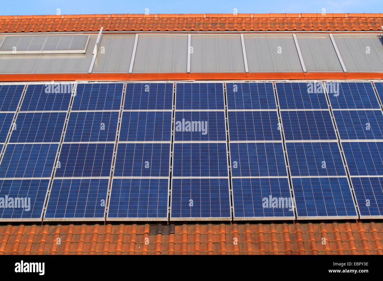 solar roof system, Germany Stock Photo