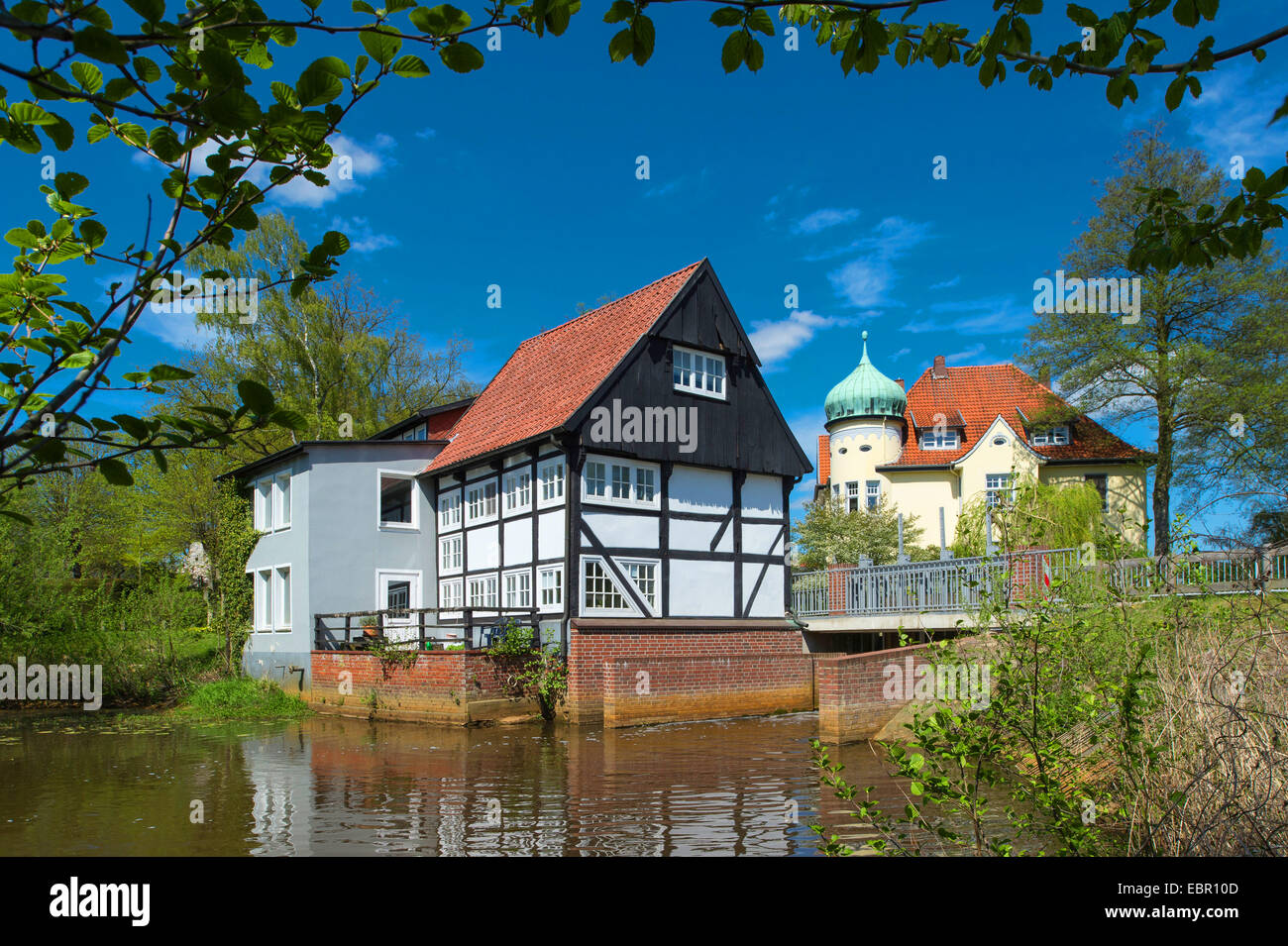 Vechta watermill, Germany, Lower Saxony, Oldenburger Muensterland, Vechta Stock Photo
