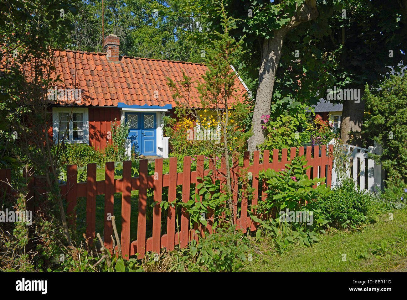 typical Swedish house on Oeland, Sweden, Oeland Stock Photo