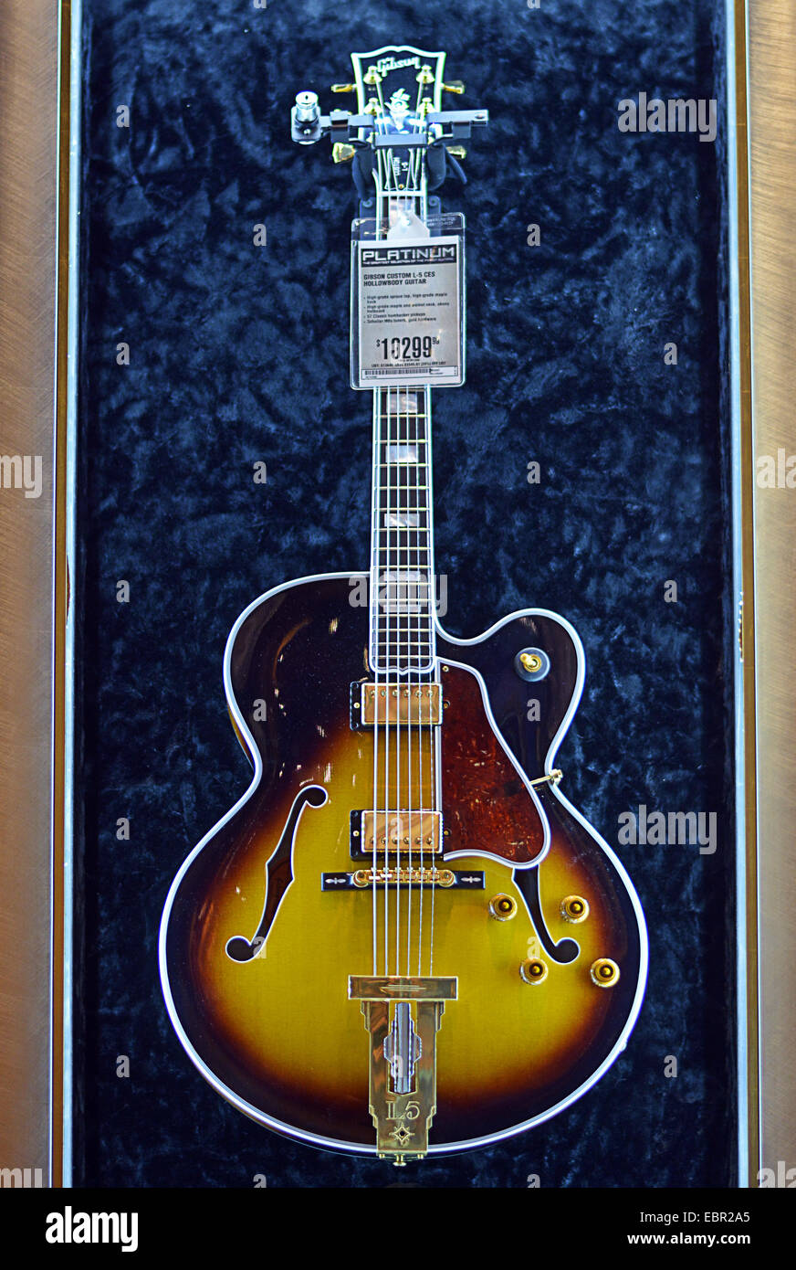 A vintage Gibson custom L5 CES guitar for sale at the Guitar Center on