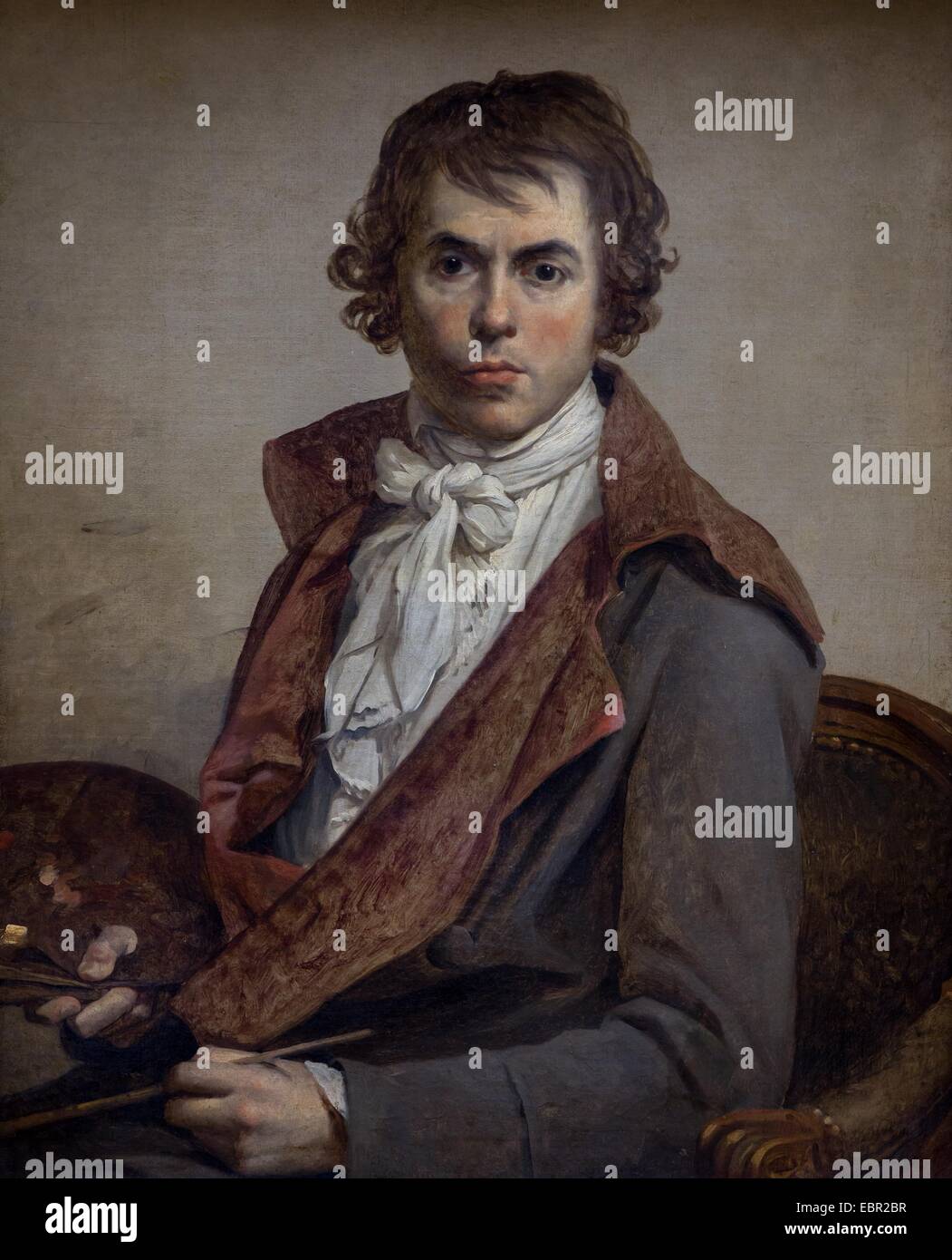 ActiveMuseum 0002291.jpg / Portrait of the artist, 1794 - Jacques-Louis David 02/10/2013  -   / 18th century Collection / Active Museum Stock Photo