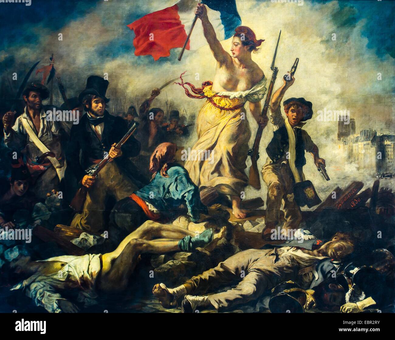 ActiveMuseum 0003137.jpg / Eugene Delacroix - Liberty Leading the People - 1830  18/09/2013  -   / 19th century Collection / Active Museum Stock Photo
