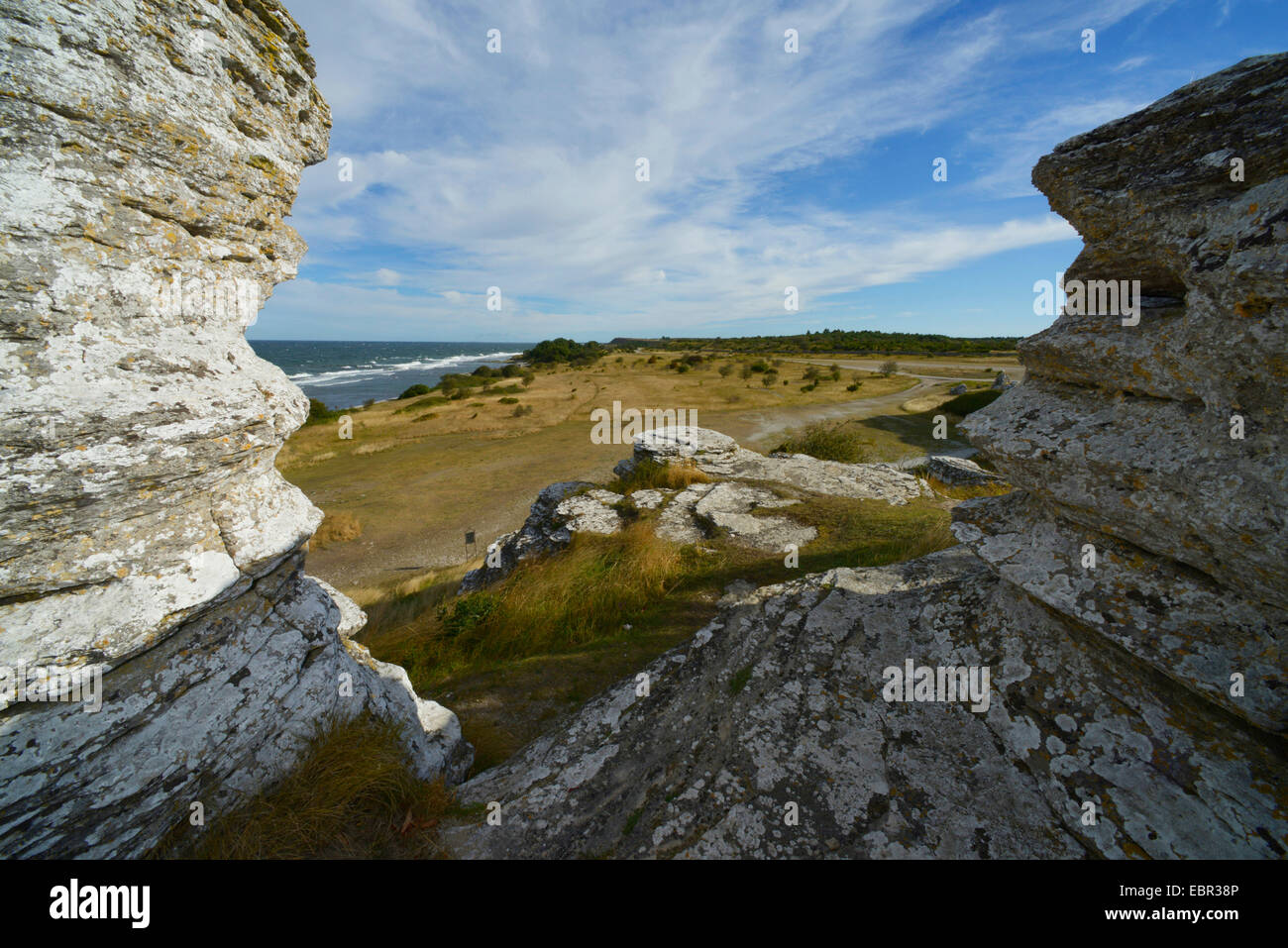 limestone formation at the riff area of Hoburgen on Gotland, Sweden, Gotland Stock Photo