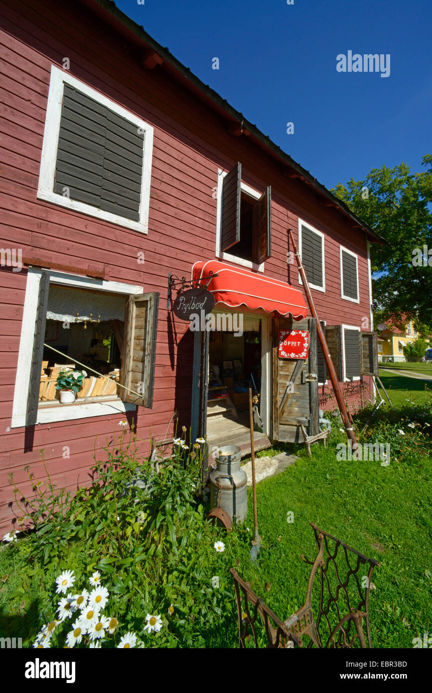 traditional Swedish Loppis fleamarket, Sweden, Gotland Stock Photo