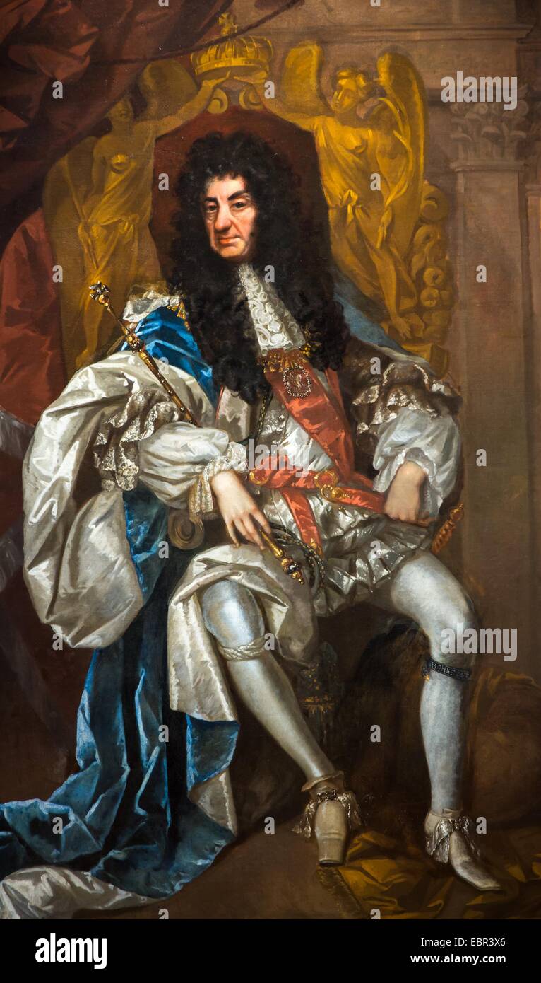 ActiveMuseum 0003733.jpg / King Charles II, 1680 Thomas Hawker Oil on Canvas 22/01/2014  -   / 17th century Collection / Active Museum Stock Photo