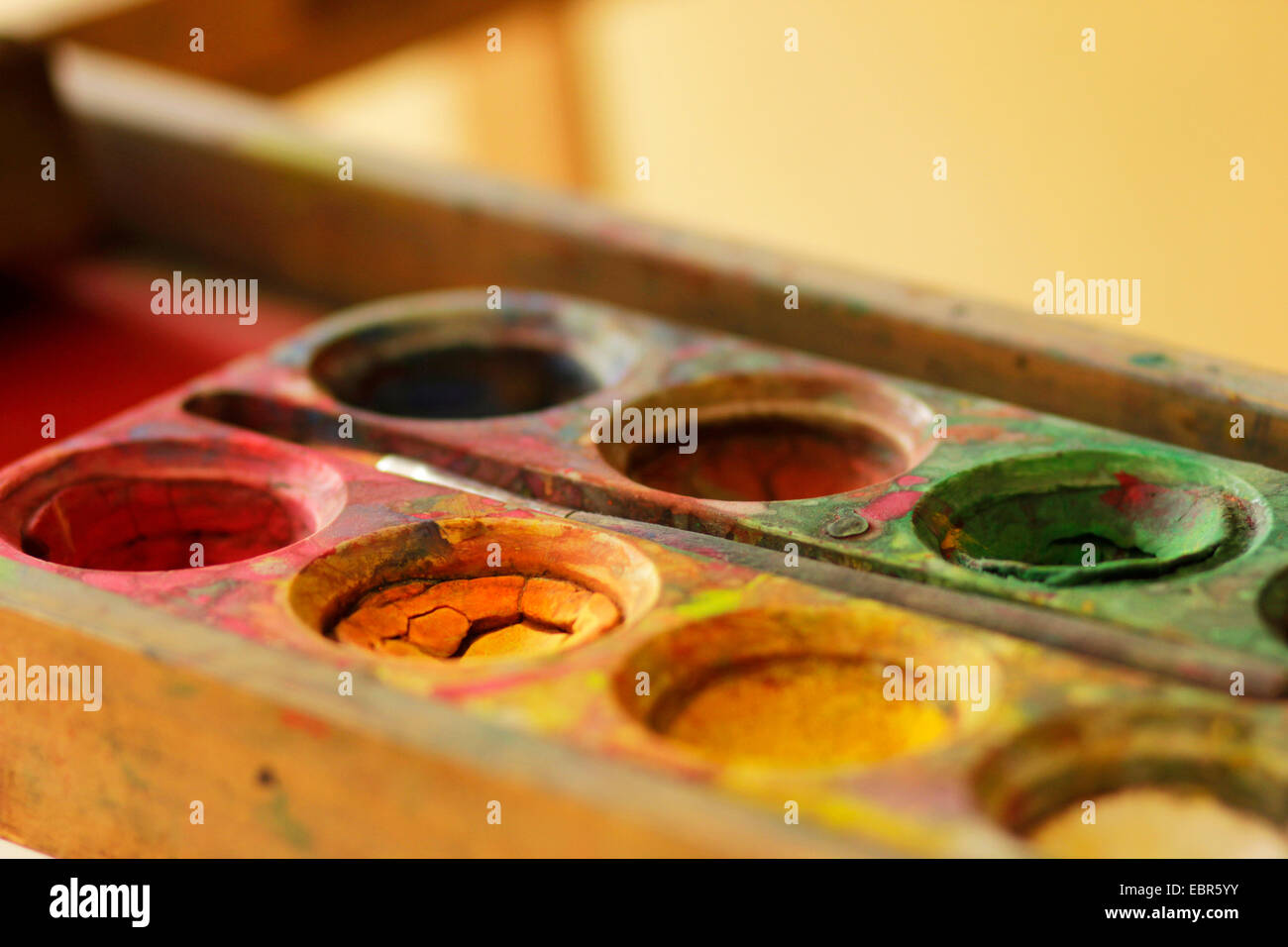 old box of paints , Germany Stock Photo