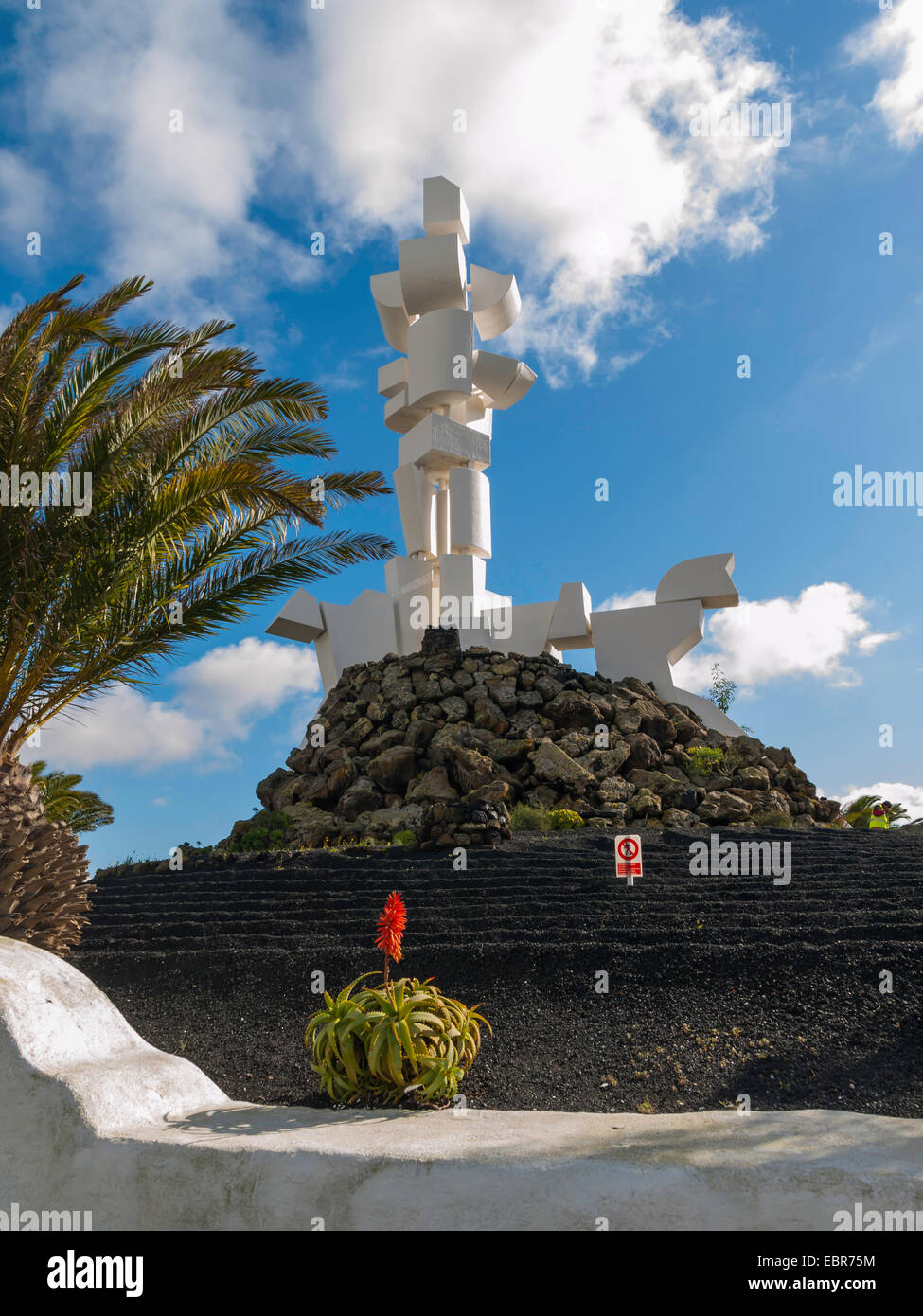 Monument to the 'productivity' of the farm labourer by local artist Cesar Manrique at San Bartolomé Lanzarote Canary Islands Stock Photo