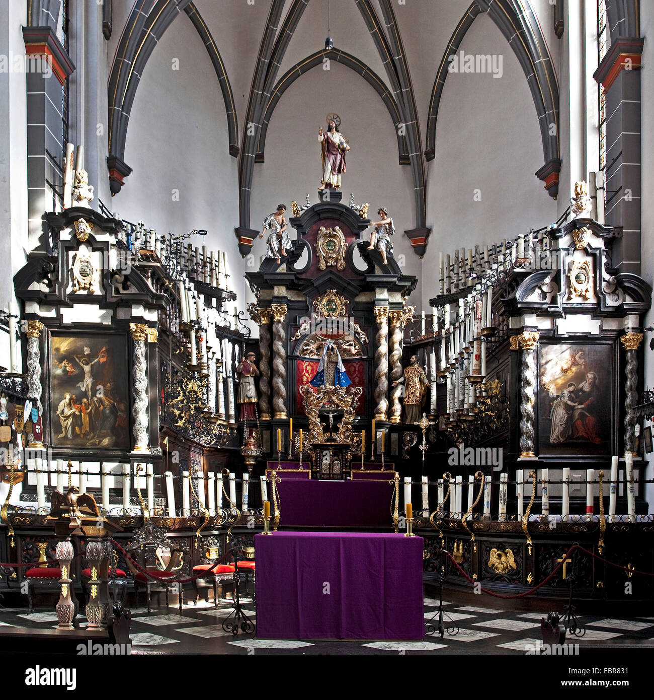 interior view of the candle chapel in Kevelaer, Germany, North Rhine