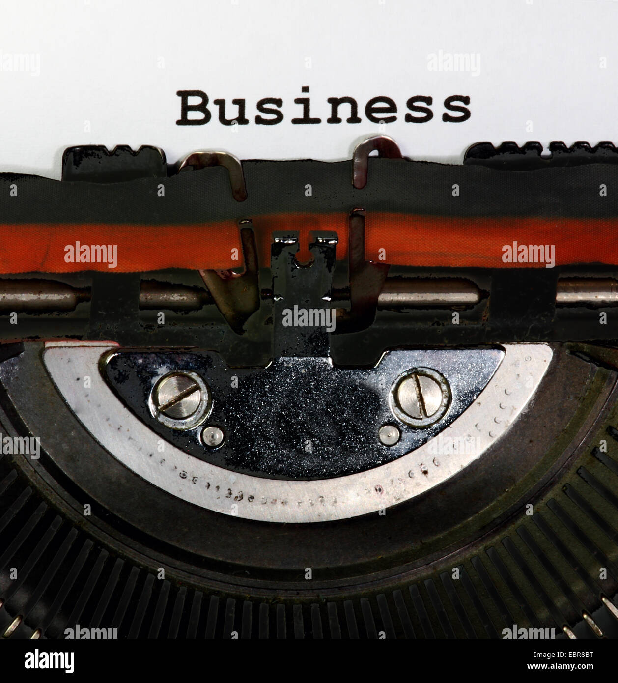 Typewriter Types Business Closeup black ink Stock Photo Alamy