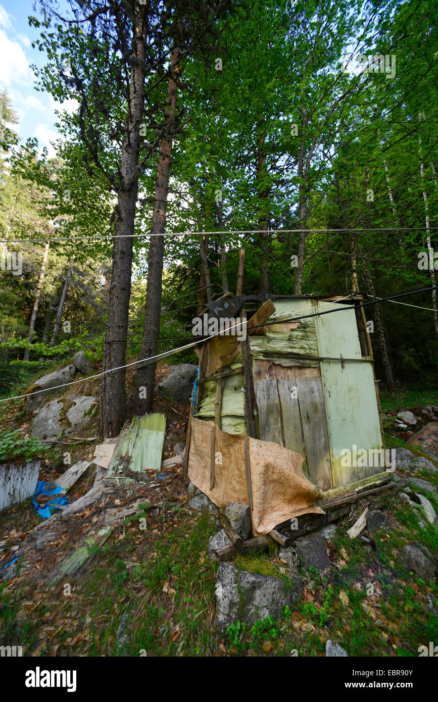 forest latrine at the National Park Pirin, Bulgaria, Bulgaria, Pirin-Gebirge, Blagoewgrad, Nationalpark Pirin Stock Photo