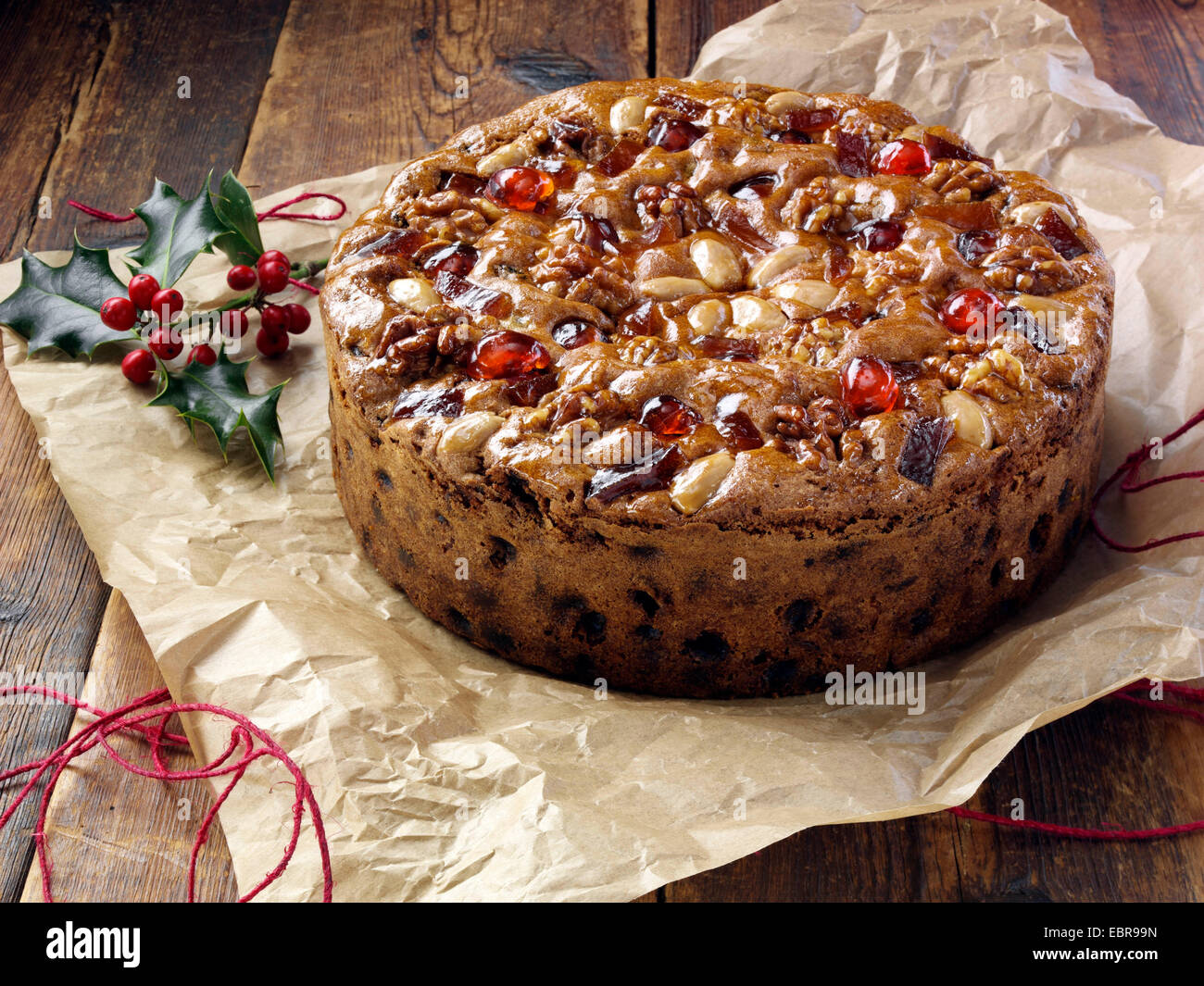 Mary Berry Genoa fruit cake for Christmas Stock Photo