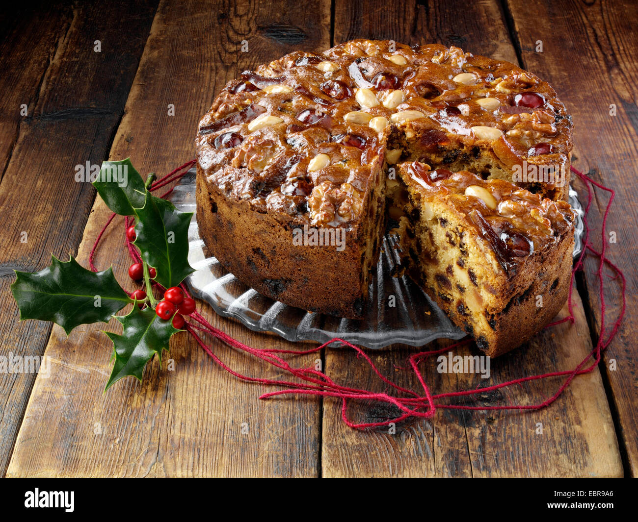 Mary Berry Genoa fruit cake for Christmas Stock Photo