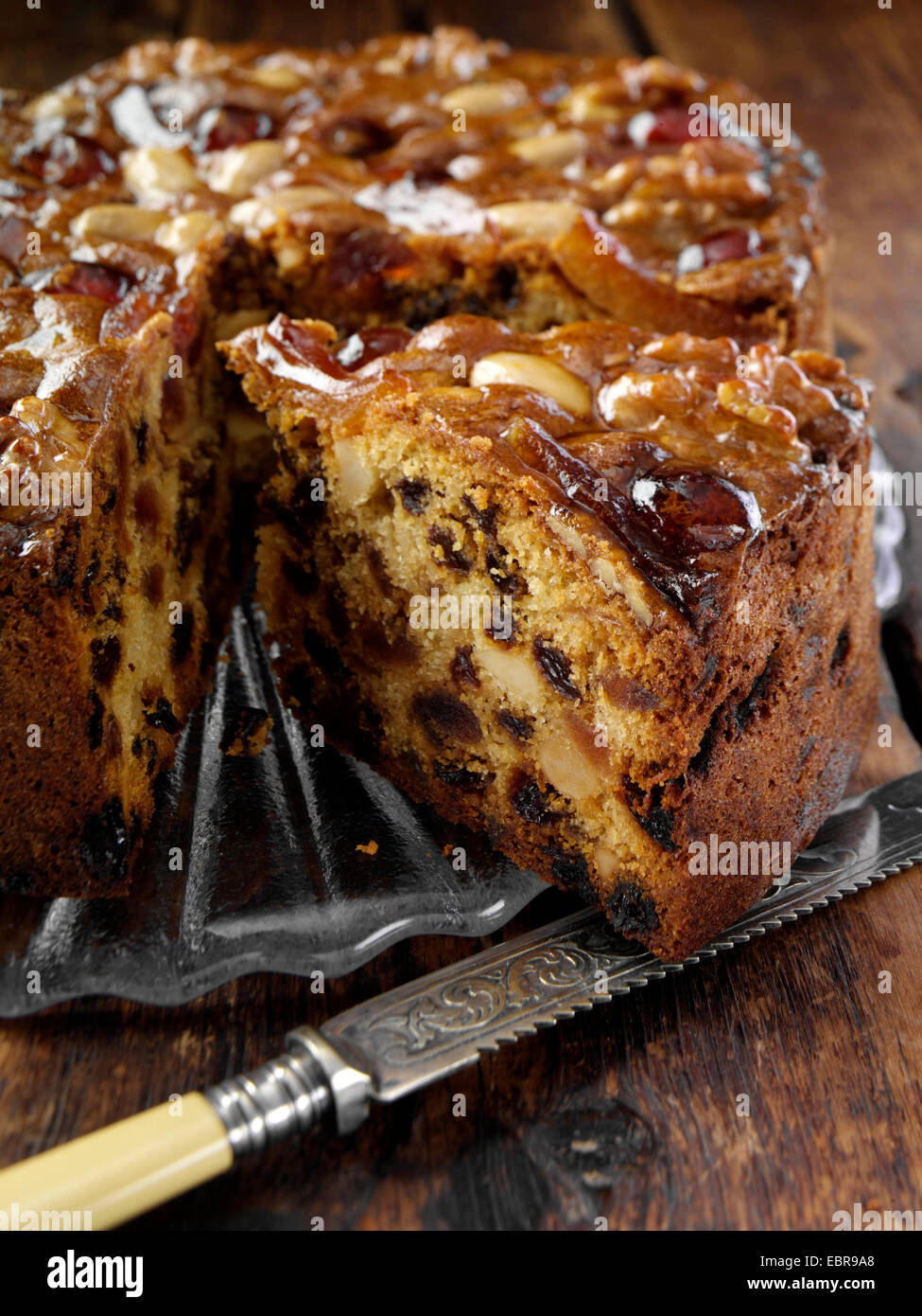 Mary Berry Genoa fruit cake for Christmas Stock Photo