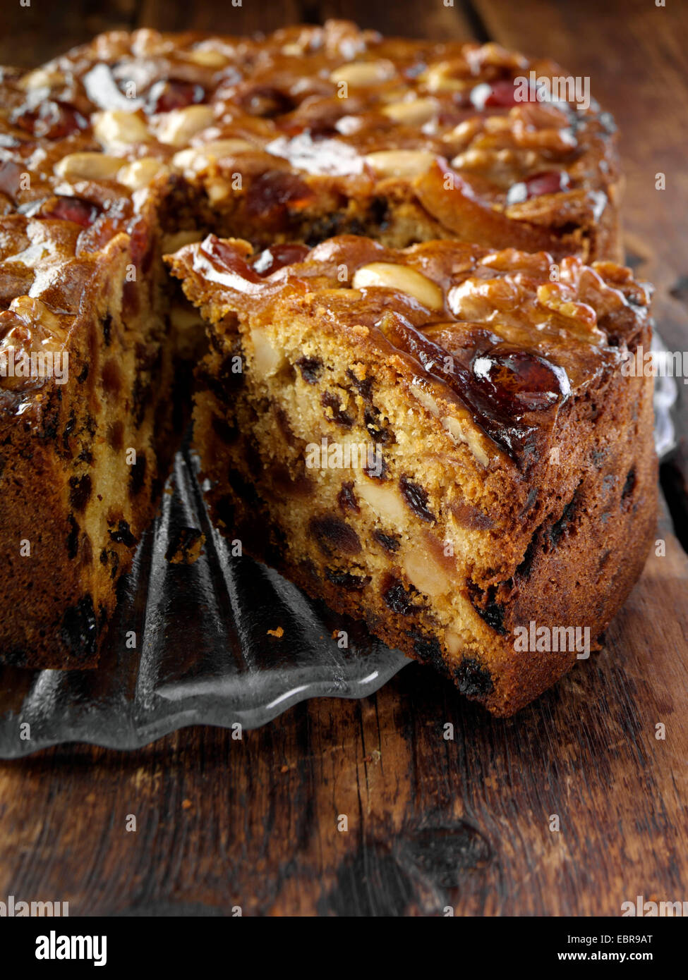 Mary Berry Genoa fruit cake for Christmas Stock Photo