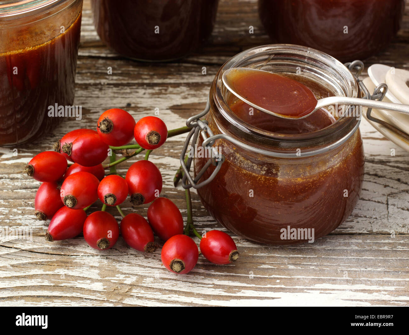 Rose hip jelly Stock Photo Alamy